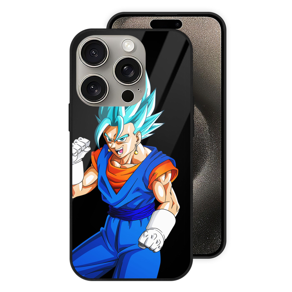 （画像用） ドラゴンボール ベジット DRAGON BALL Vegetto 【iPhone15Pro対応】スマホケース 耐衝撃＆黄変防止 背面ガラス