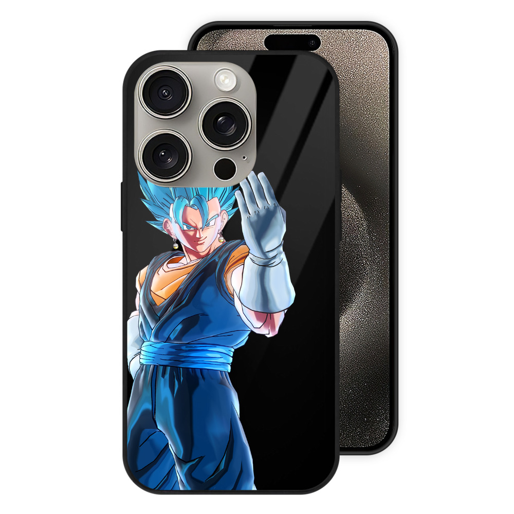 （画像用） ドラゴンボール ベジット DRAGON BALL Vegetto 【iPhone15Pro対応】スマホケース 耐衝撃＆黄変防止 背面ガラス