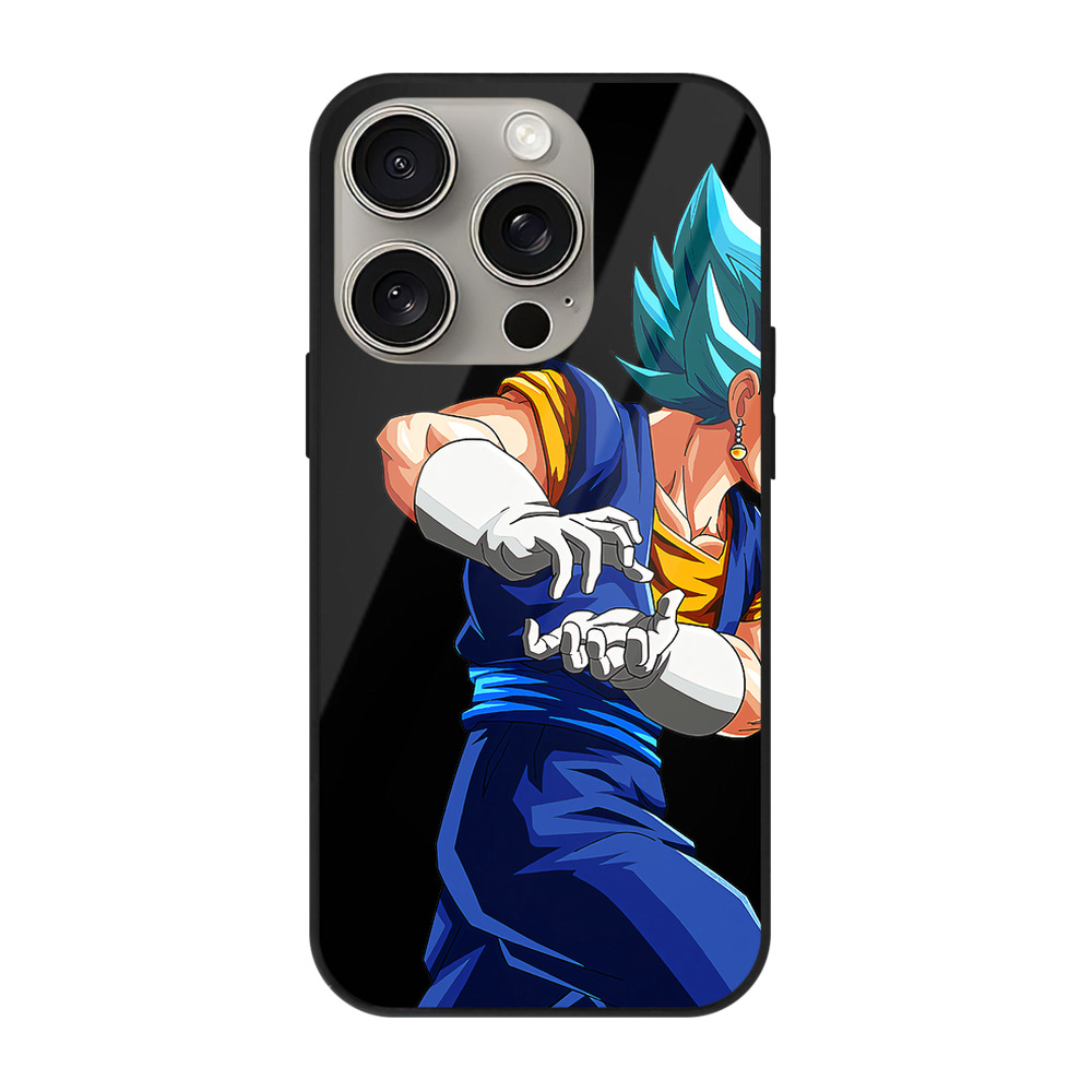 （画像用） ドラゴンボール ベジット DRAGON BALL Vegetto 【iPhone15Pro対応】スマホケース 耐衝撃＆黄変防止 背面ガラス
