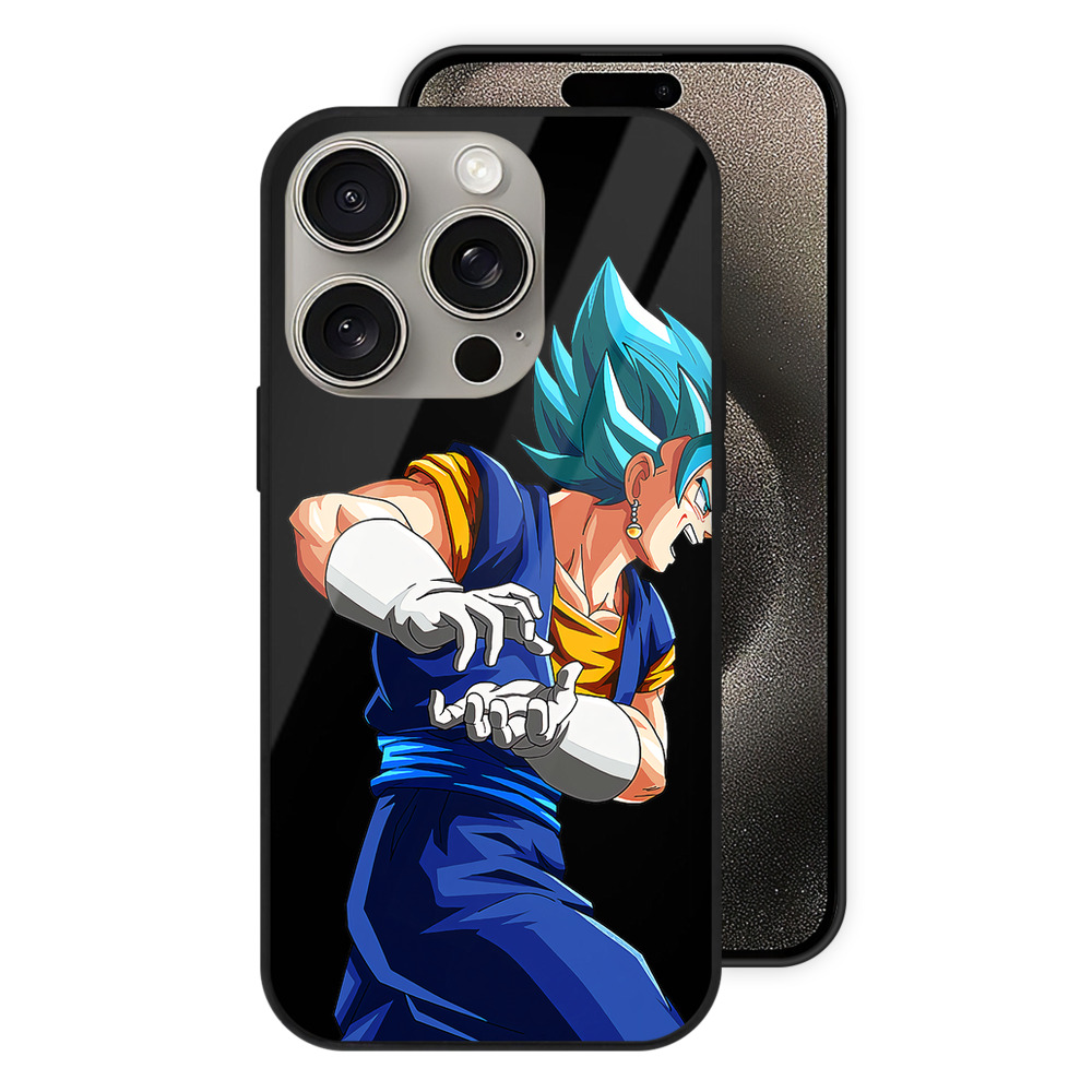 （画像用） ドラゴンボール ベジット DRAGON BALL Vegetto 【iPhone15Pro対応】スマホケース 耐衝撃＆黄変防止 背面ガラス