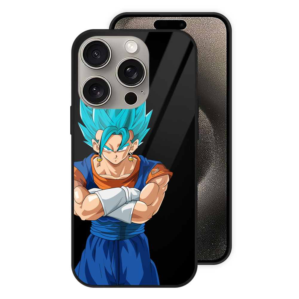（画像用） ドラゴンボール ベジット DRAGON BALL Vegetto 【iPhone15Pro対応】スマホケース 耐衝撃＆黄変防止 背面ガラス