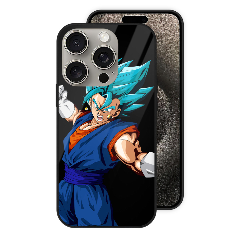 （画像用） ドラゴンボール ベジット DRAGON BALL Vegetto 【iPhone15Pro対応】スマホケース 耐衝撃＆黄変防止 背面ガラス