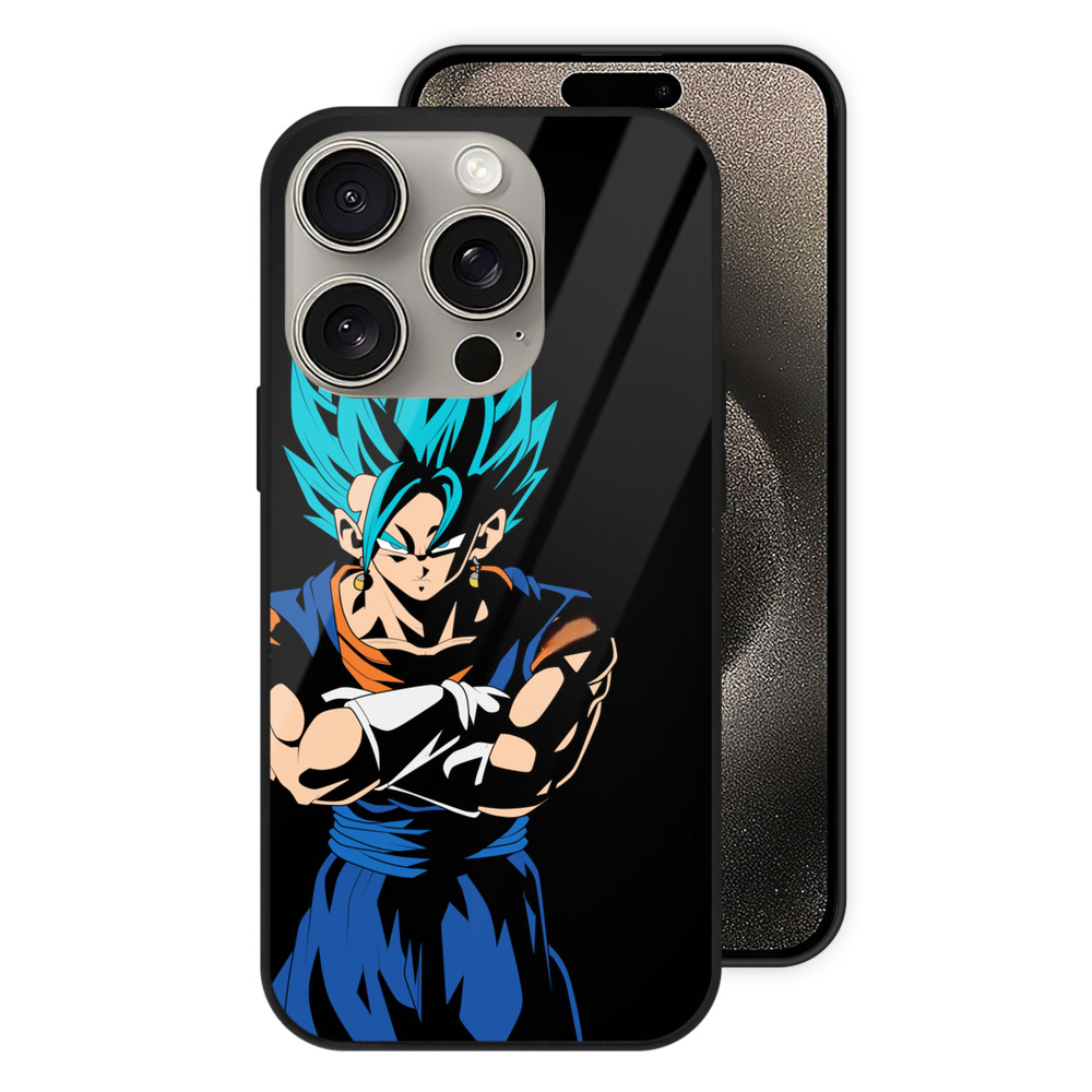 （画像用） ドラゴンボール ベジット DRAGON BALL Vegetto 【iPhone15Pro対応】スマホケース 耐衝撃＆黄変防止 背面ガラス