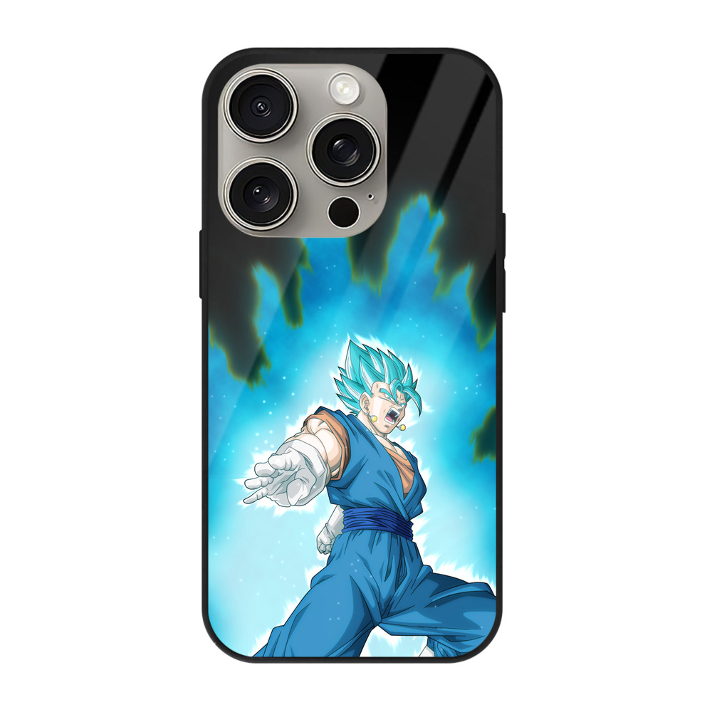 （画像用） ドラゴンボール ベジット DRAGON BALL Vegetto 【iPhone15Pro対応】スマホケース 耐衝撃＆黄変防止 背面ガラス