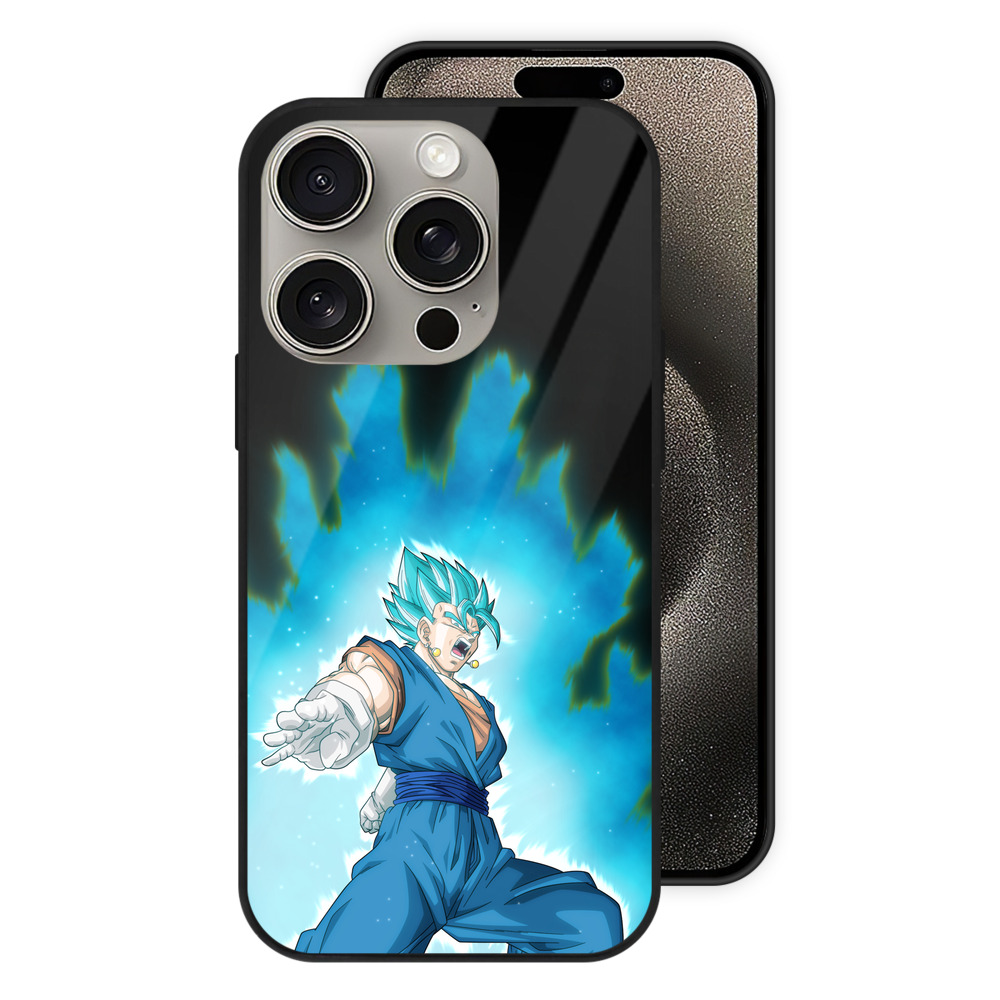 （画像用） ドラゴンボール ベジット DRAGON BALL Vegetto 【iPhone15Pro対応】スマホケース 耐衝撃＆黄変防止 背面ガラス