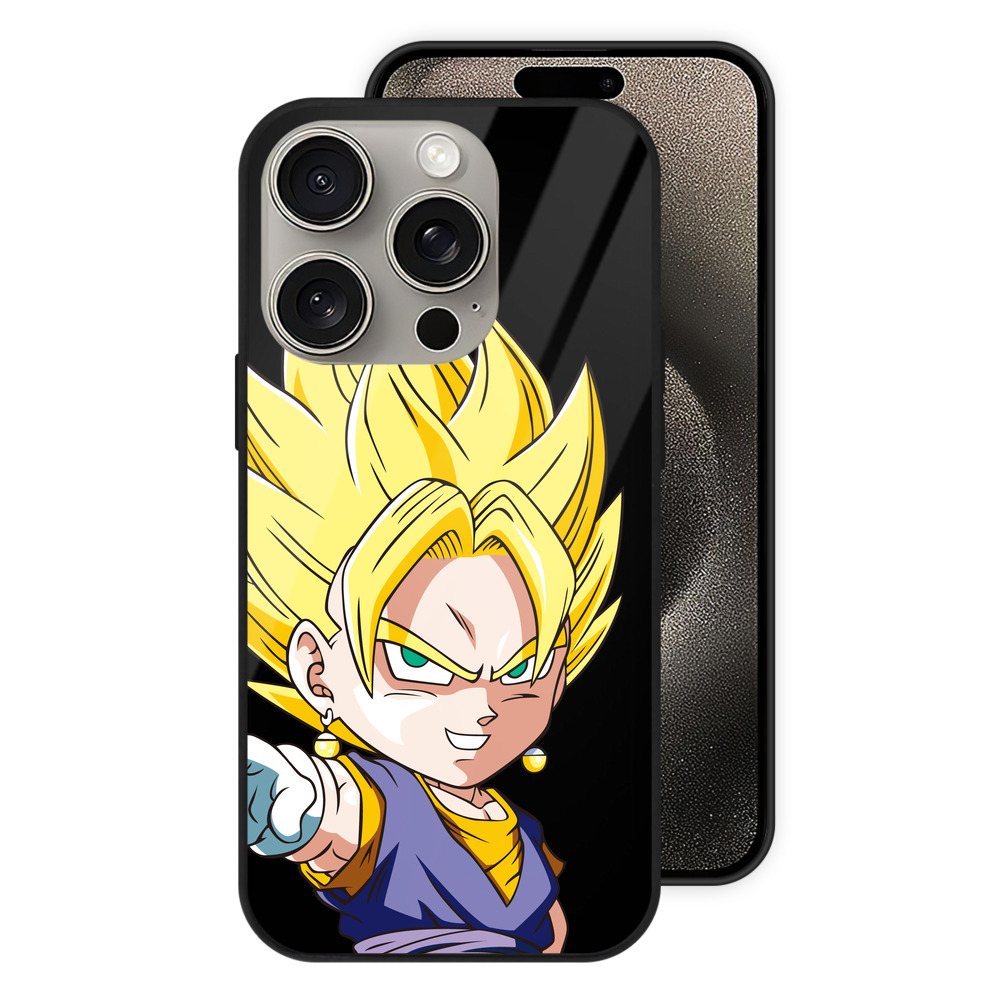 （画像用） ドラゴンボール ベジット DRAGON BALL Vegetto 【iPhone15Pro対応】スマホケース 耐衝撃＆黄変防止 背面ガラス