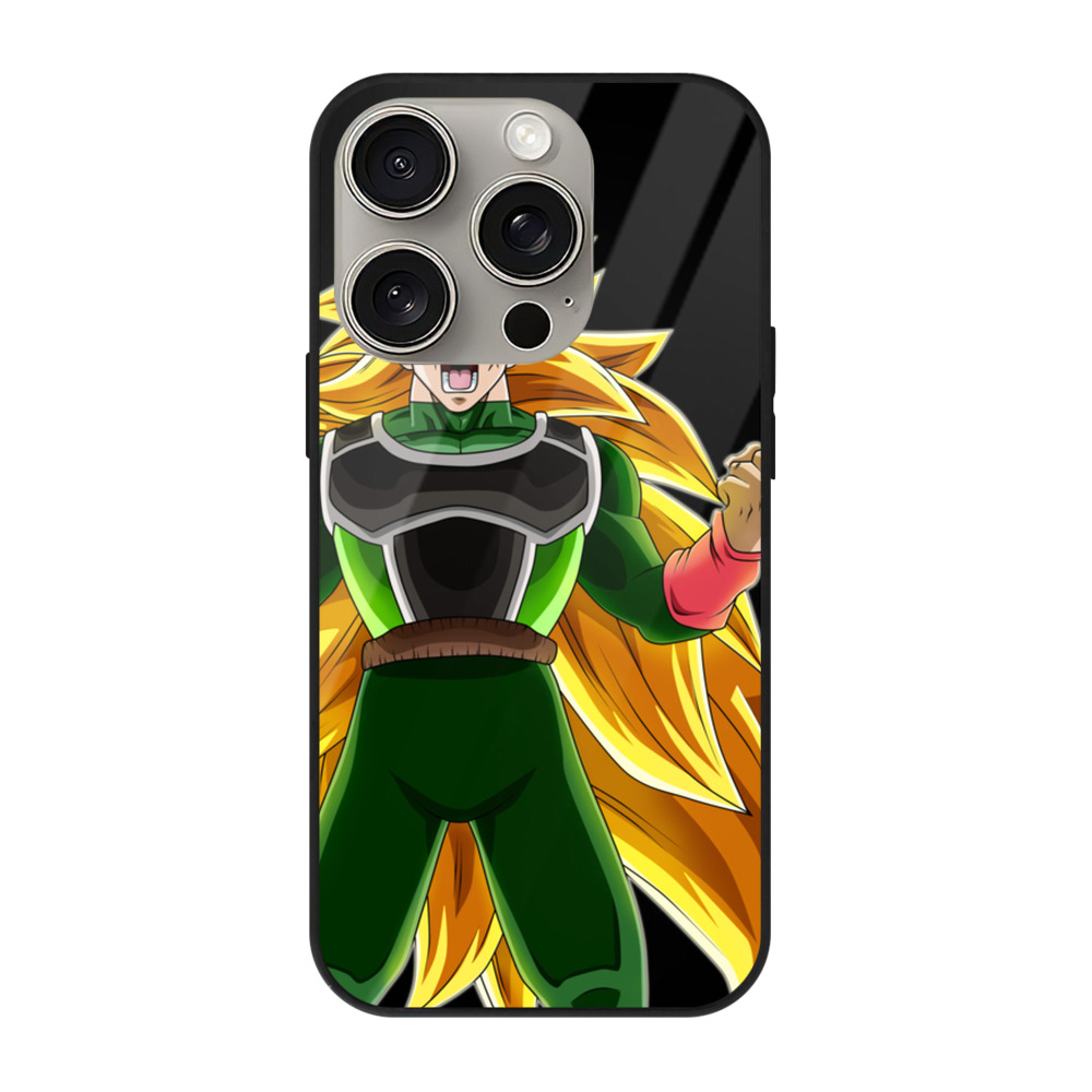（画像用） ドラゴンボール ブロリー DRAGON BALL Broli 【iPhone15Pro対応】スマホケース 耐衝撃＆黄変防止 背面ガラス