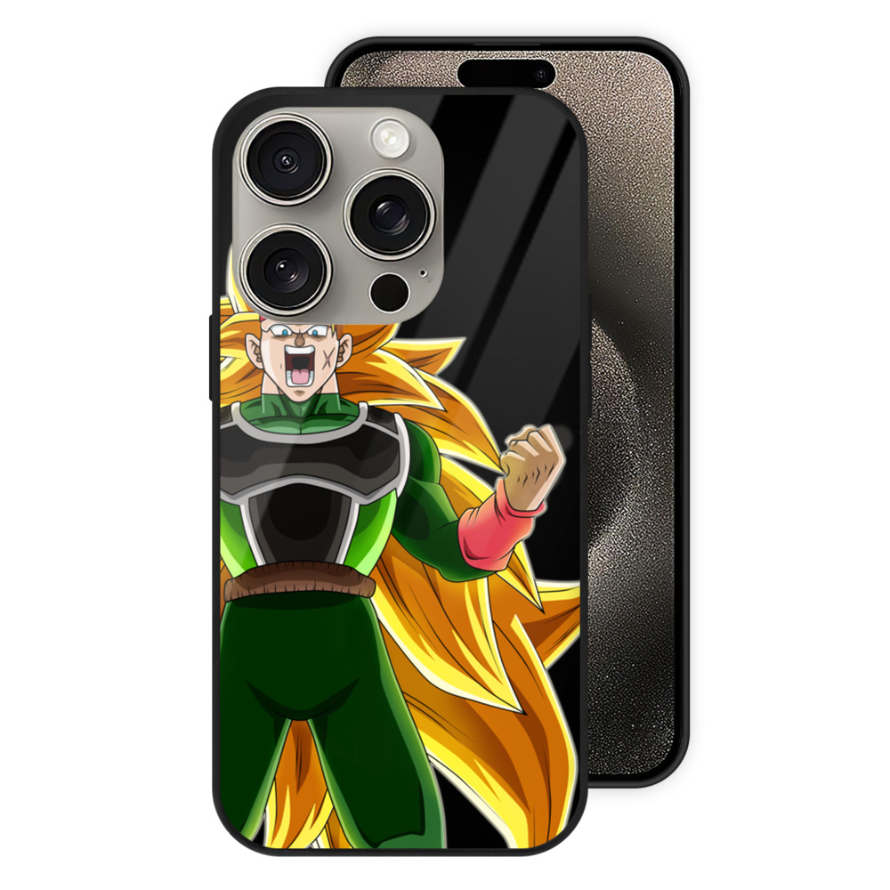 （画像用） ドラゴンボール ブロリー DRAGON BALL Broli 【iPhone15Pro対応】スマホケース 耐衝撃＆黄変防止 背面ガラス