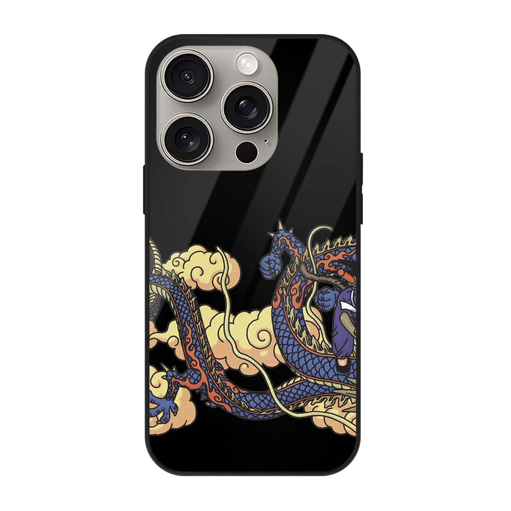 （画像用） ドラゴンボール 神龍 シェンロン DRAGON BALL Shenron 【iPhone15Pro対応】スマホケース 耐衝撃＆黄変防止 背面ガラス