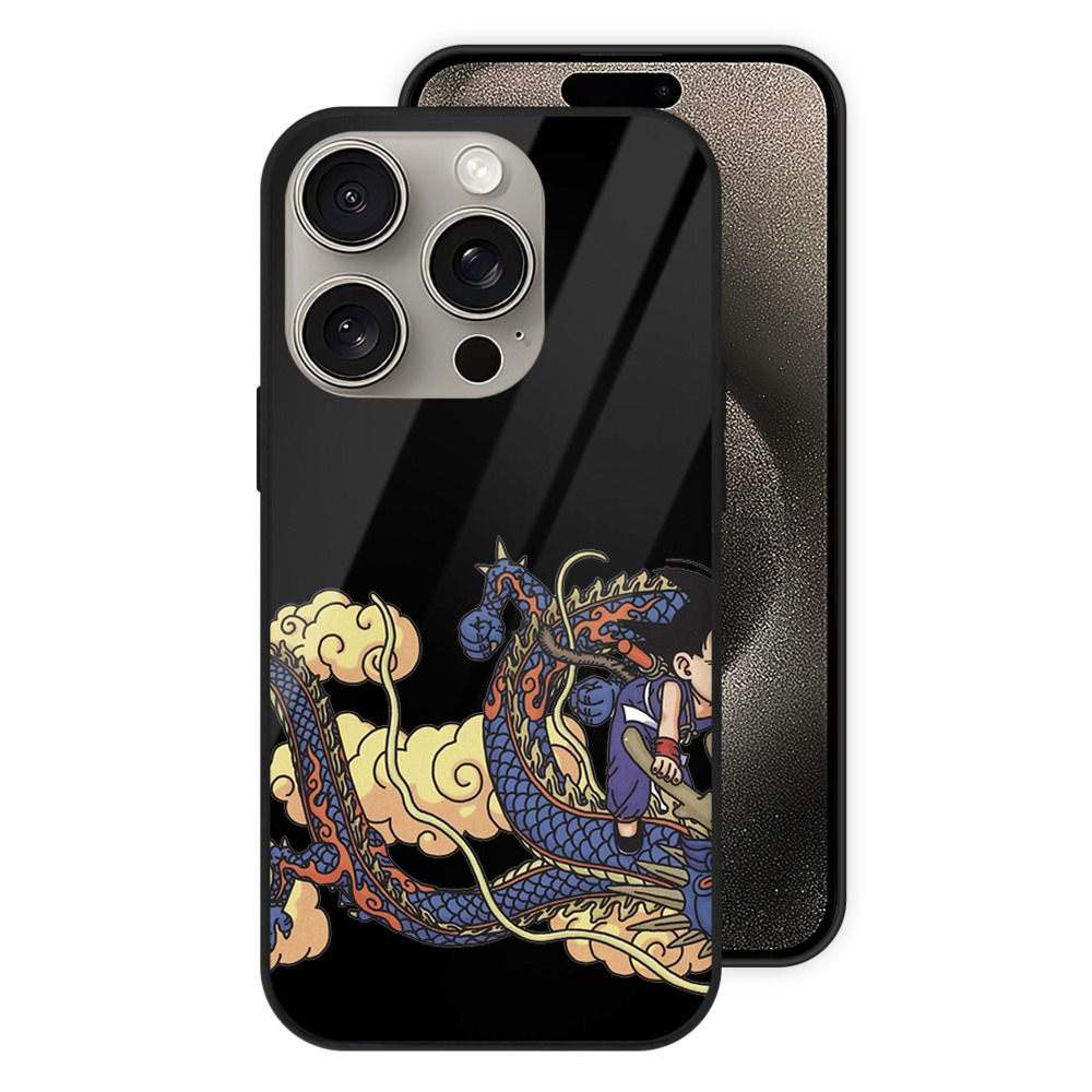 （画像用） ドラゴンボール 神龍 シェンロン DRAGON BALL Shenron 【iPhone15Pro対応】スマホケース 耐衝撃＆黄変防止 背面ガラス