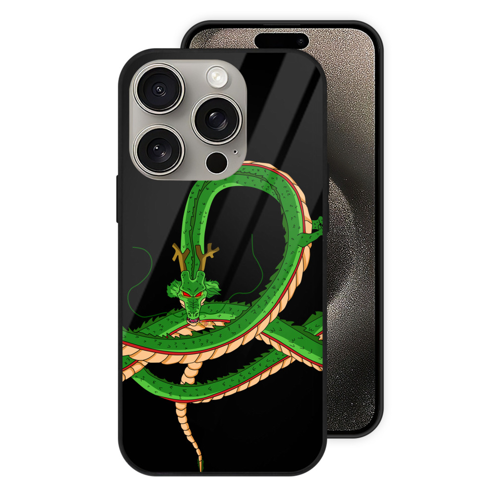（画像用） ドラゴンボール 神龍 シェンロン DRAGON BALL Shenron 【iPhone15Pro対応】スマホケース 耐衝撃＆黄変防止 背面ガラス
