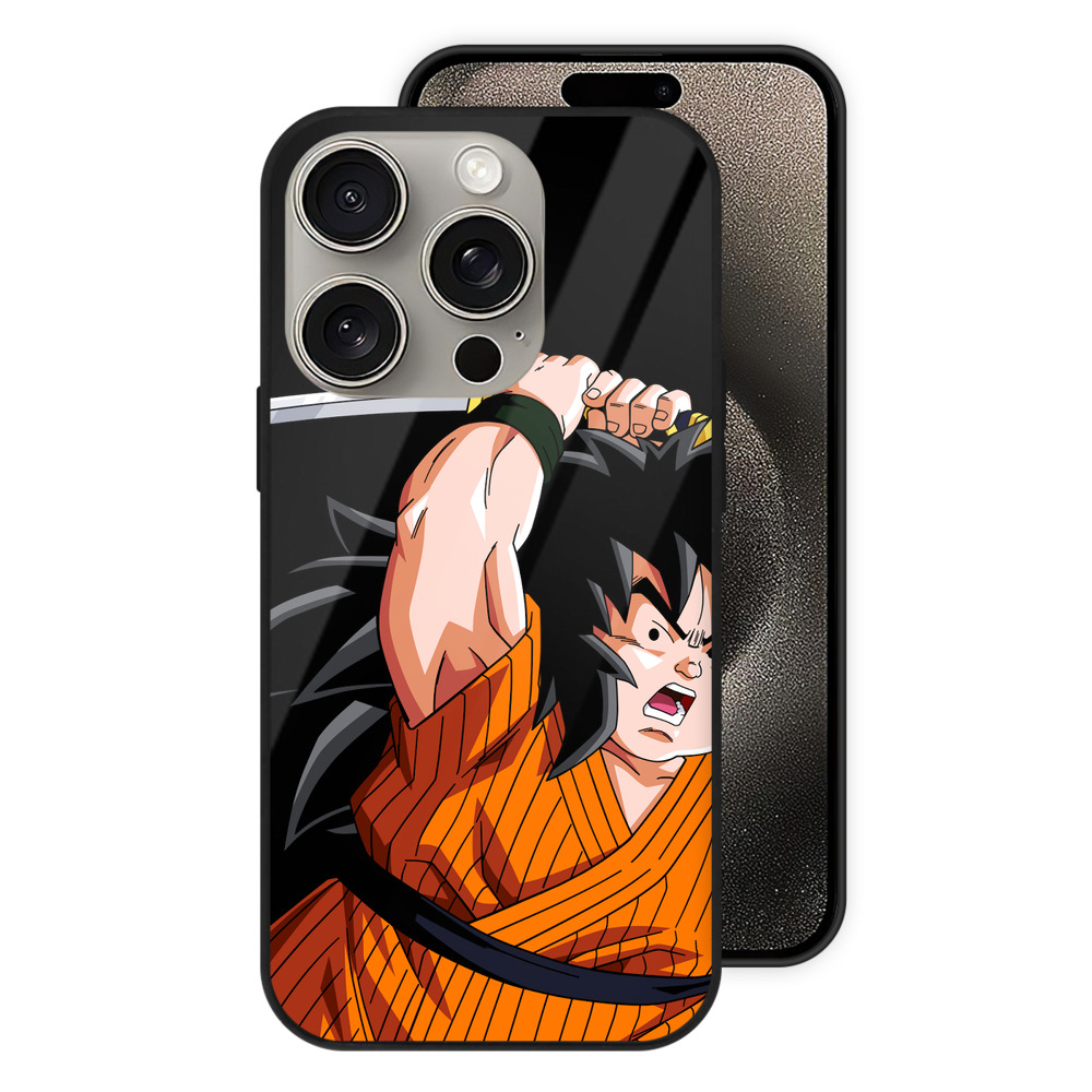 （画像用） ドラゴンボール やじろべえ DRAGON BALL Yajirobe 【iPhone15Pro対応】スマホケース 耐衝撃＆黄変防止 背面ガラス
