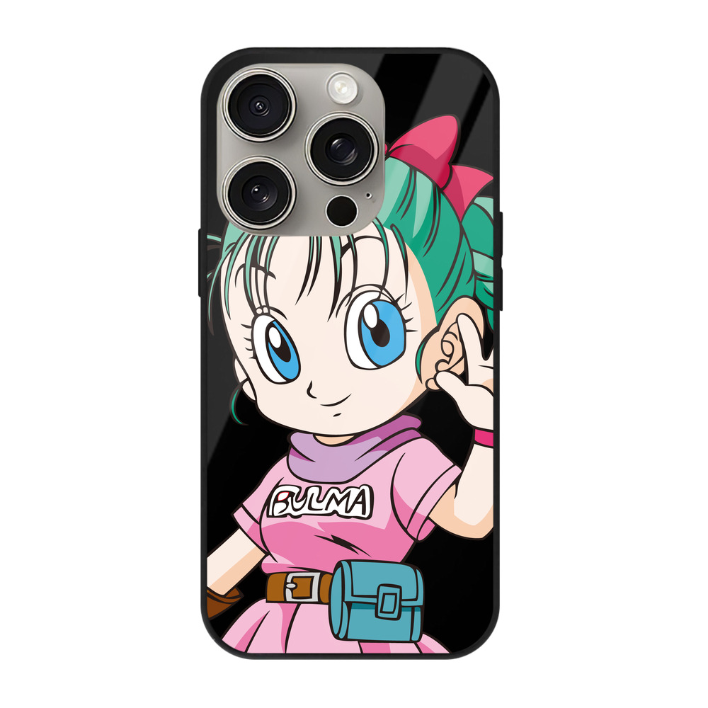 （画像用） ドラゴンボール ブルマ DRAGON BALL Bulma 【iPhone15Pro対応】スマホケース 耐衝撃＆黄変防止 背面ガラス
