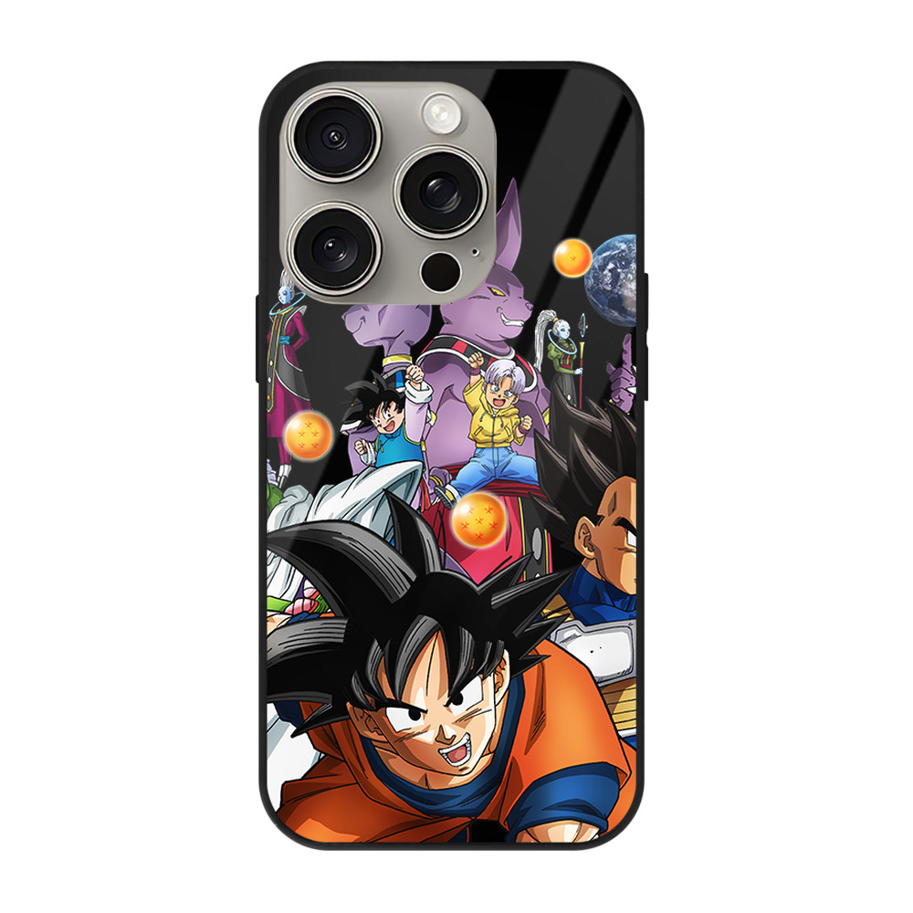 （画像用） ドラゴンボール DRAGON BALL 【iPhone15Pro対応】スマホケース 耐衝撃＆黄変防止 背面ガラス