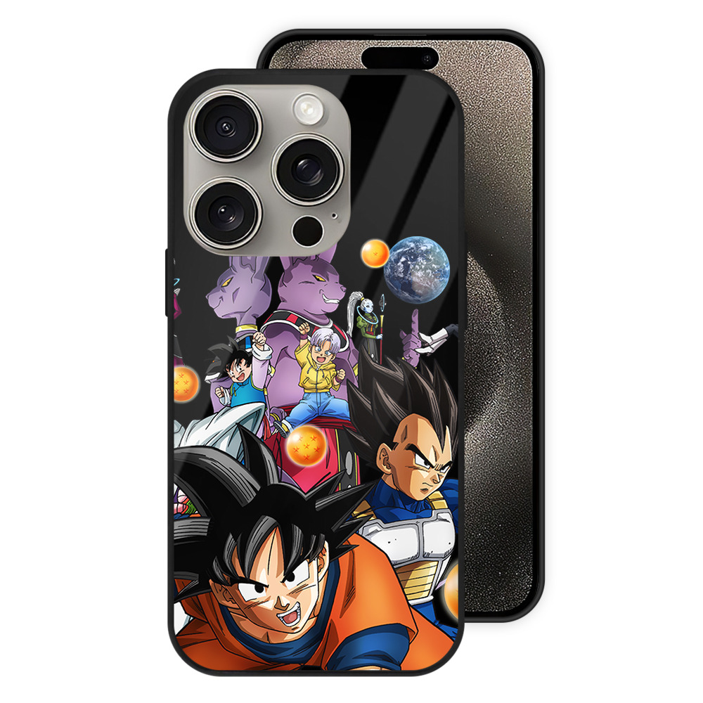 （画像用） ドラゴンボール DRAGON BALL 【iPhone15Pro対応】スマホケース 耐衝撃＆黄変防止 背面ガラス