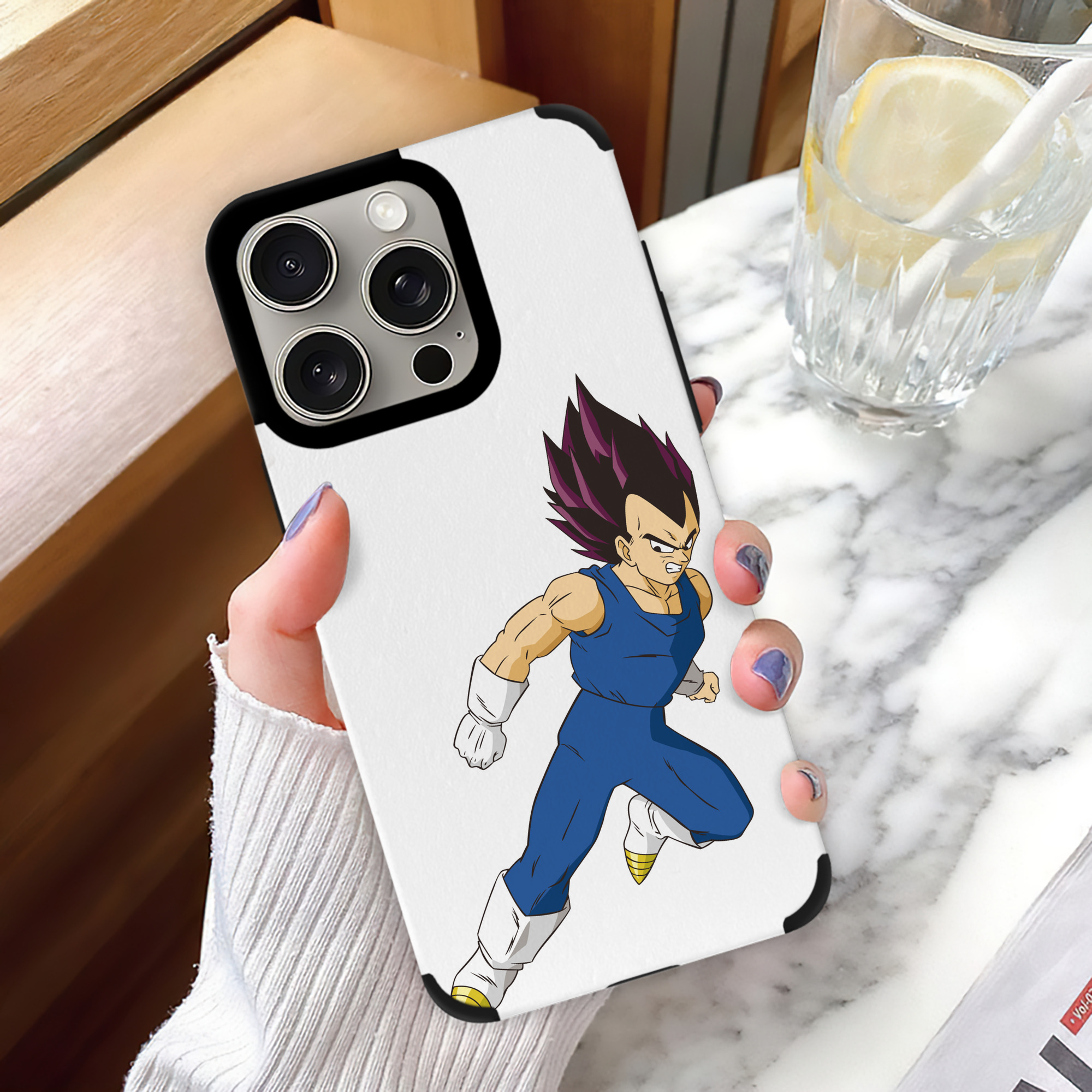 ドラゴンボール ベジータ四世（Bejīta Yonsei）DRAGON BALL Vegeta IV 【iPhone15ProMax対応】 PUレザー スマホケース 耐衝撃＆黄変防止