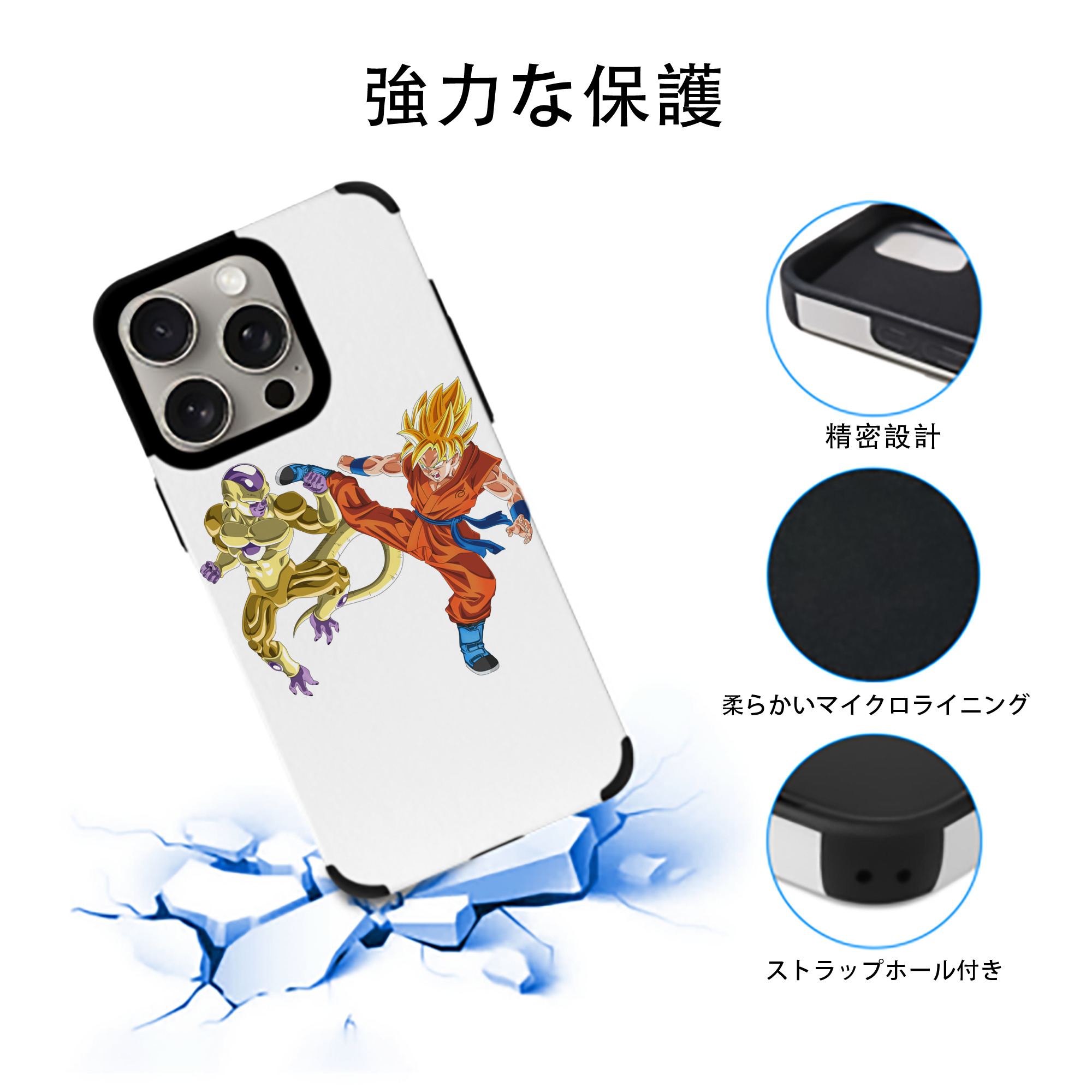 ドラゴンボール DRAGON BALL 【iPhone15ProMax対応】 PUレザー スマホケース 耐衝撃＆黄変防止