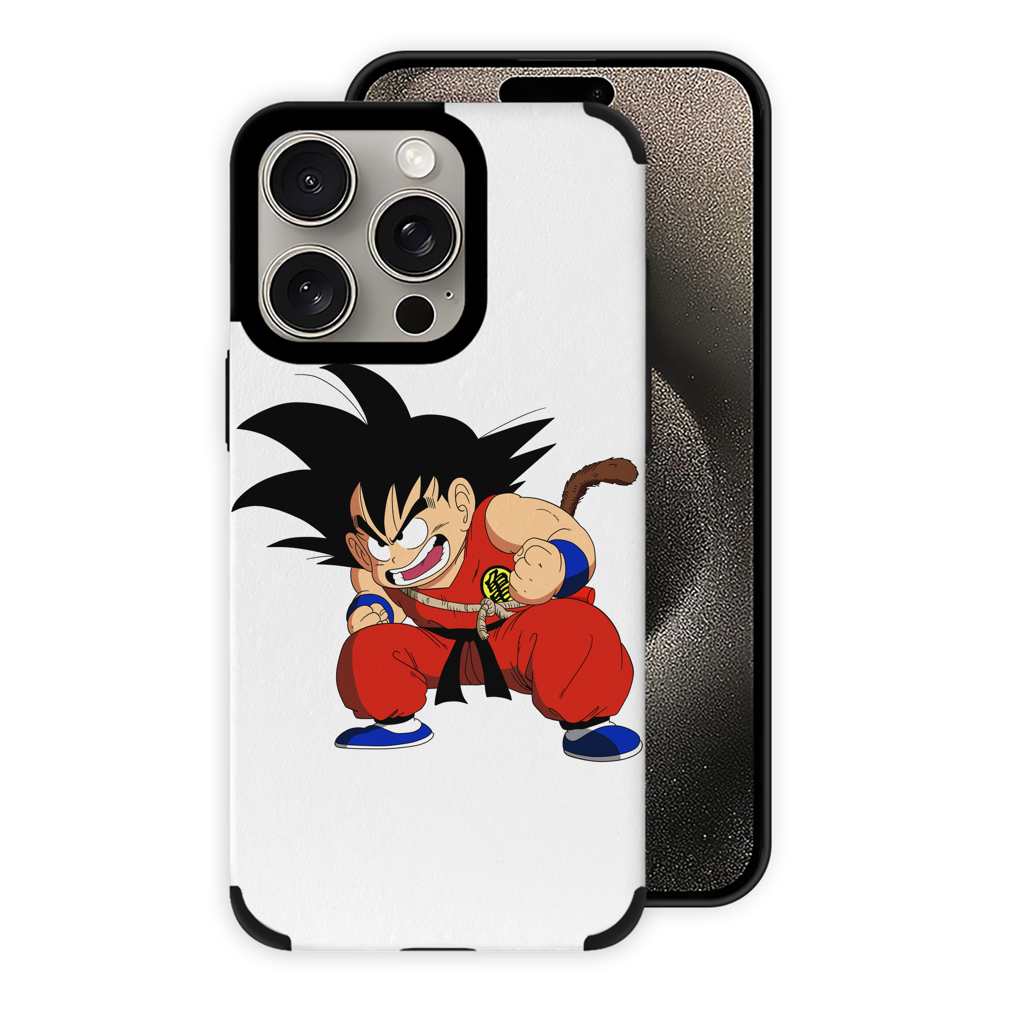 （画像用） ドラゴンボール 孫悟空（そん ごくう）Son Goku カカロット DRAGON BALL Kakarotto 【iPhone15ProMax対応】 PUレザー スマホケース 耐衝撃＆黄変防止