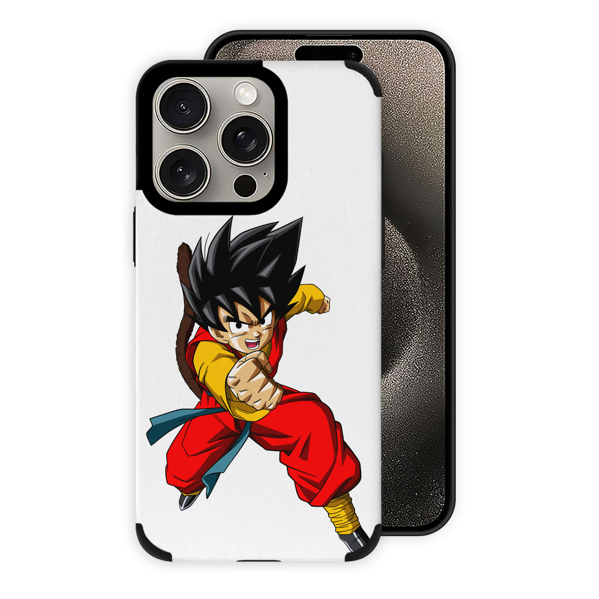 （画像用） ドラゴンボール 孫悟空（そん ごくう）Son Goku カカロット DRAGON BALL Kakarotto 【iPhone15ProMax対応】 PUレザー スマホケース 耐衝撃＆黄変防止