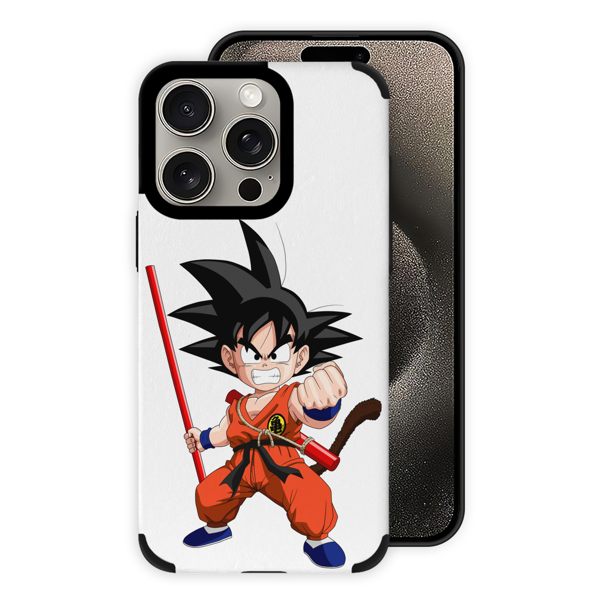 （画像用） ドラゴンボール 孫悟空（そん ごくう）Son Goku カカロット DRAGON BALL Kakarotto 【iPhone15ProMax対応】 PUレザー スマホケース 耐衝撃＆黄変防止