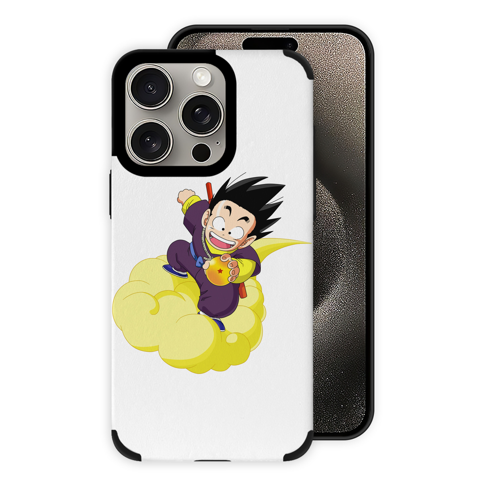 （画像用） ドラゴンボール 孫悟空（そん ごくう）Son Goku カカロット DRAGON BALL Kakarotto 【iPhone15ProMax対応】 PUレザー スマホケース 耐衝撃＆黄変防止