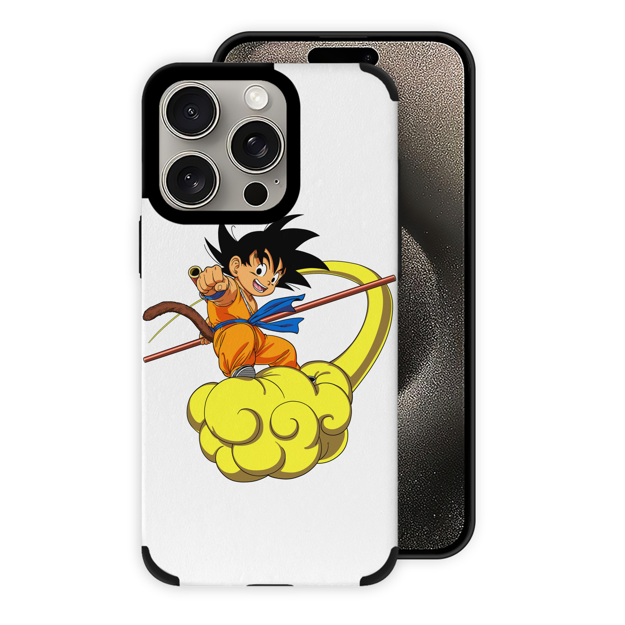 （画像用） ドラゴンボール 孫悟空（そん ごくう）Son Goku カカロット DRAGON BALL Kakarotto 【iPhone15ProMax対応】 PUレザー スマホケース 耐衝撃＆黄変防止