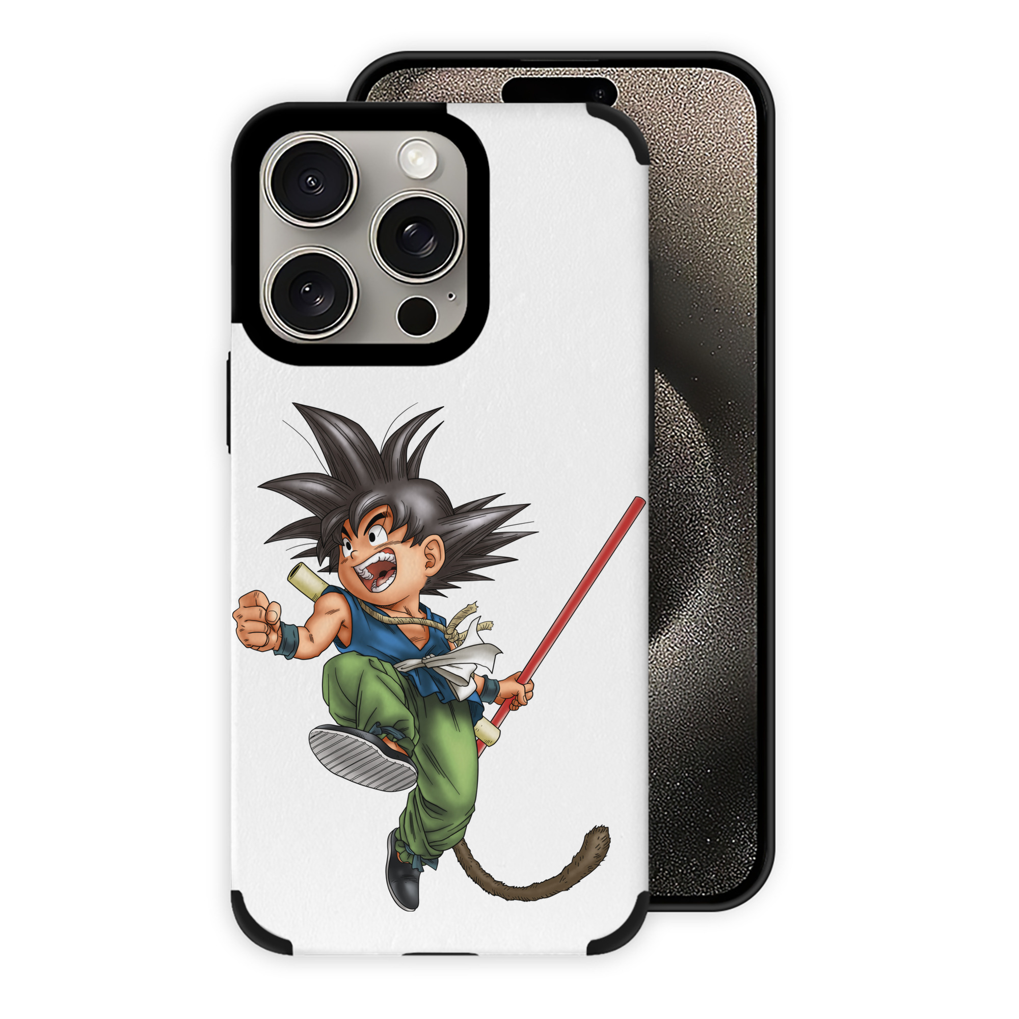 （画像用） ドラゴンボール 孫悟空（そん ごくう）Son Goku カカロット DRAGON BALL Kakarotto 【iPhone15ProMax対応】 PUレザー スマホケース 耐衝撃＆黄変防止