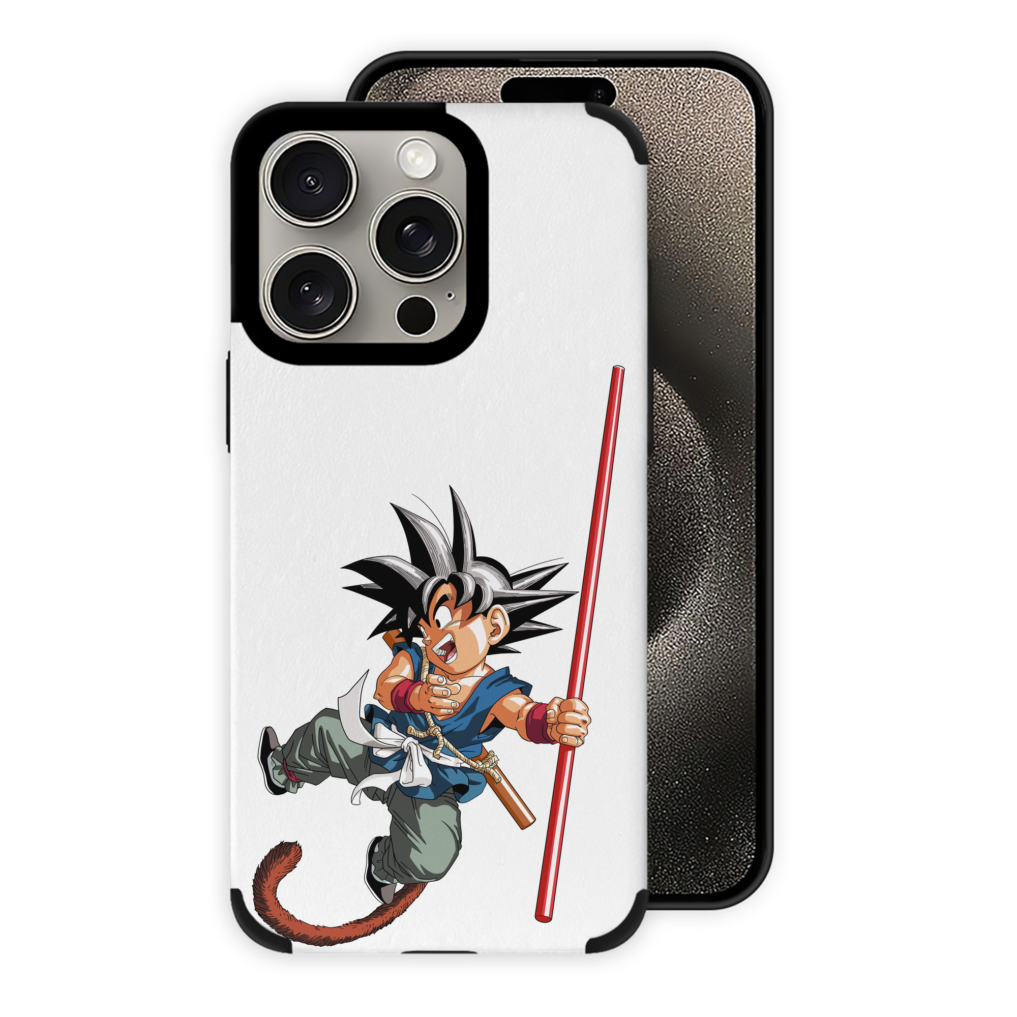 （画像用） ドラゴンボール 孫悟空（そん ごくう）Son Goku カカロット DRAGON BALL Kakarotto 【iPhone15ProMax対応】 PUレザー スマホケース 耐衝撃＆黄変防止