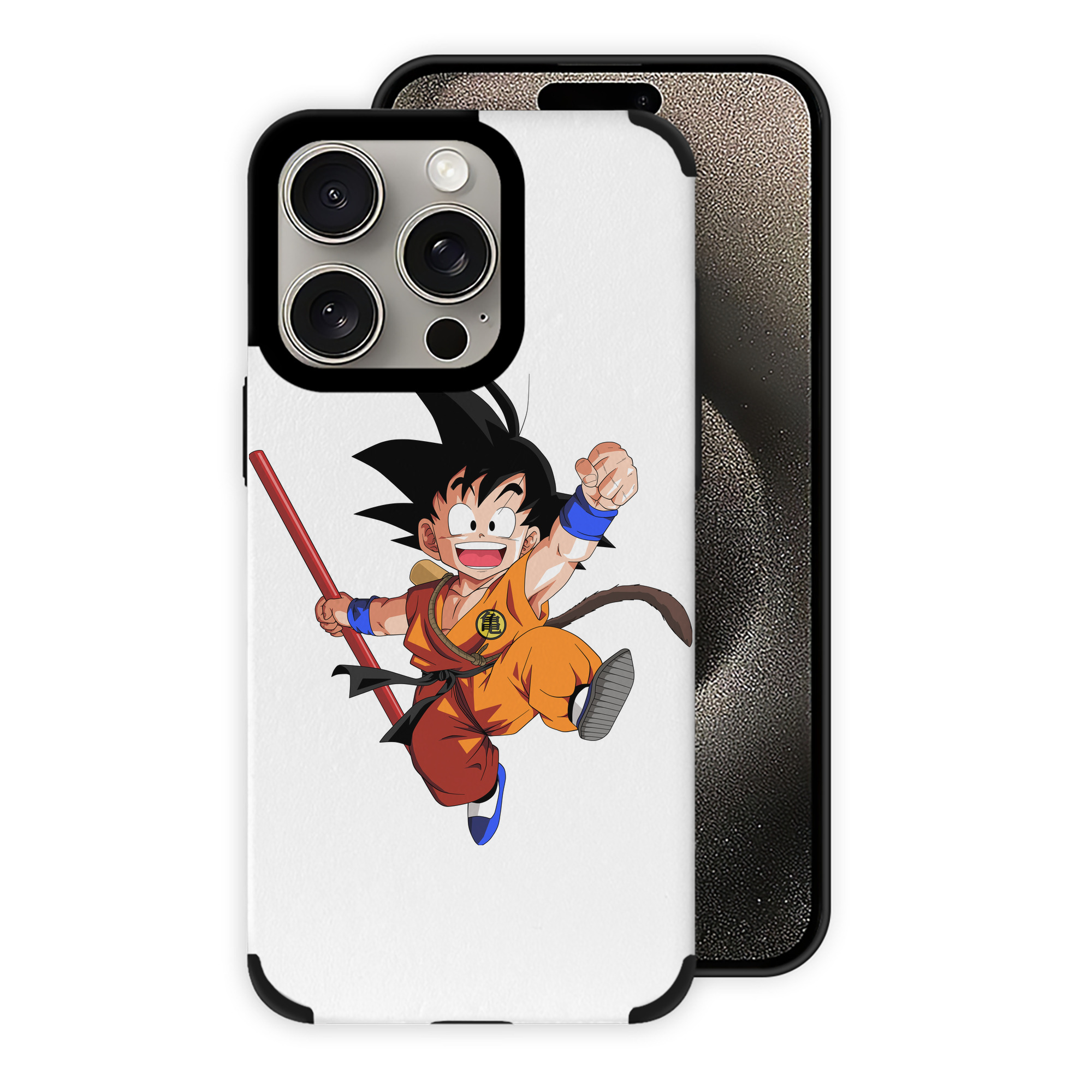 （画像用） ドラゴンボール 孫悟空（そん ごくう）Son Goku カカロット DRAGON BALL Kakarotto 【iPhone15ProMax対応】 PUレザー スマホケース 耐衝撃＆黄変防止