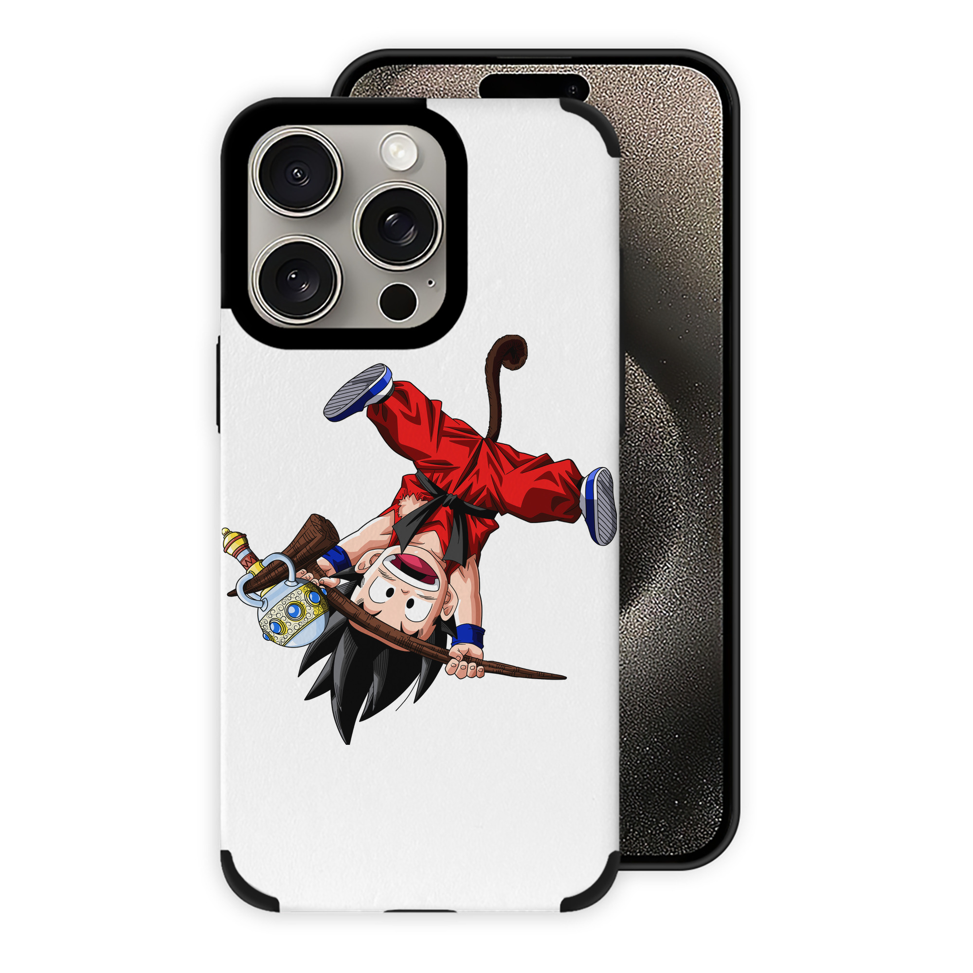 （画像用） ドラゴンボール 孫悟空（そん ごくう）Son Goku カカロット DRAGON BALL Kakarotto 【iPhone15ProMax対応】 PUレザー スマホケース 耐衝撃＆黄変防止
