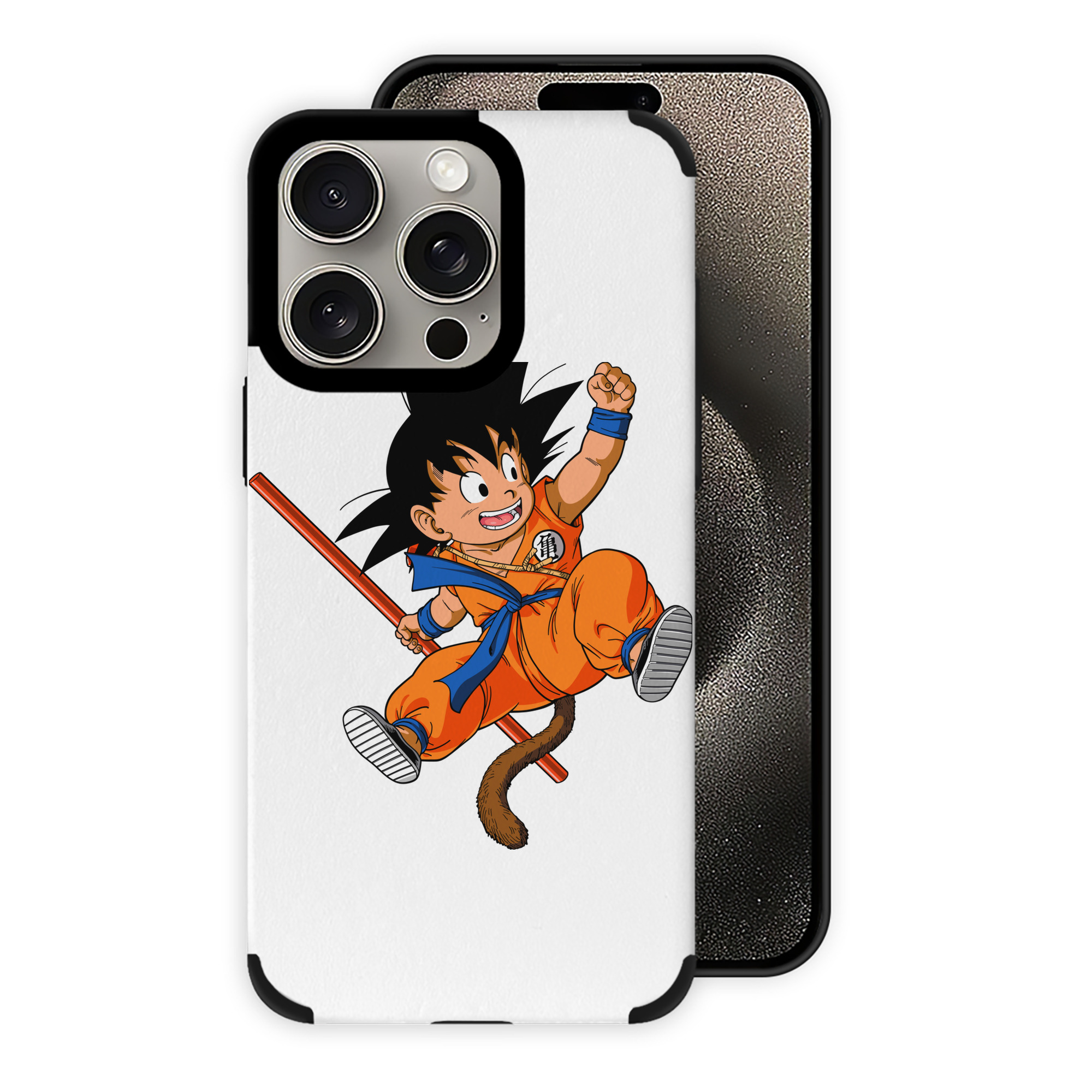 （画像用） ドラゴンボール 孫悟空（そん ごくう）Son Goku カカロット DRAGON BALL Kakarotto 【iPhone15ProMax対応】 PUレザー スマホケース 耐衝撃＆黄変防止
