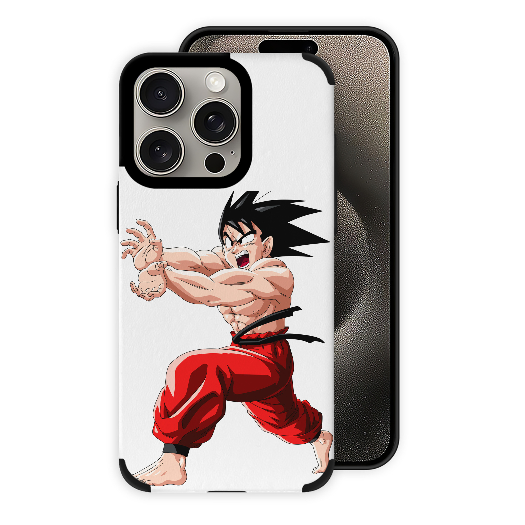 （画像用） ドラゴンボール 孫悟空（そん ごくう）Son Goku カカロット DRAGON BALL Kakarotto 【iPhone15ProMax対応】 PUレザー スマホケース 耐衝撃＆黄変防止