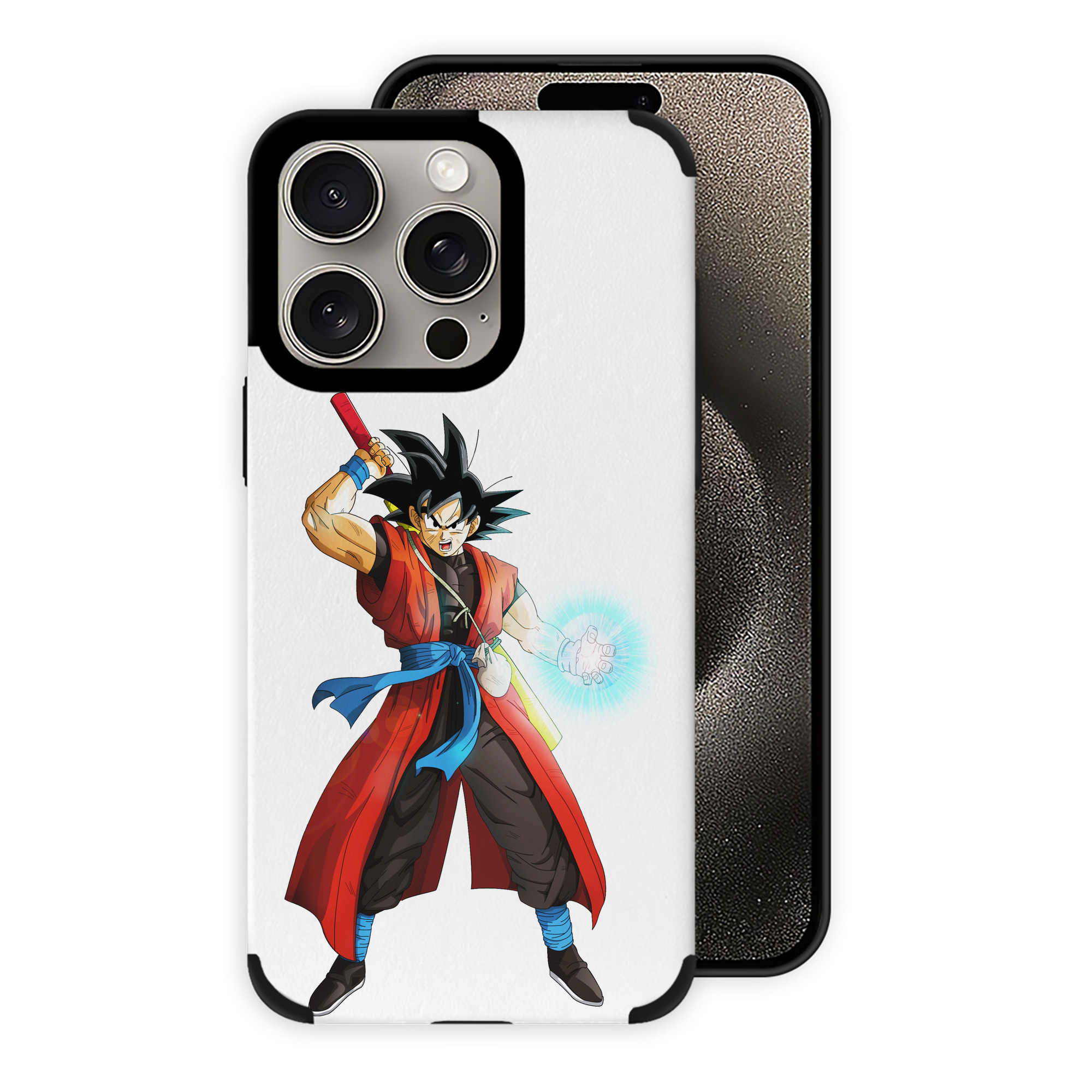 （画像用） ドラゴンボール 孫悟空（そん ごくう）Son Goku カカロット DRAGON BALL Kakarotto 【iPhone15ProMax対応】 PUレザー スマホケース 耐衝撃＆黄変防止