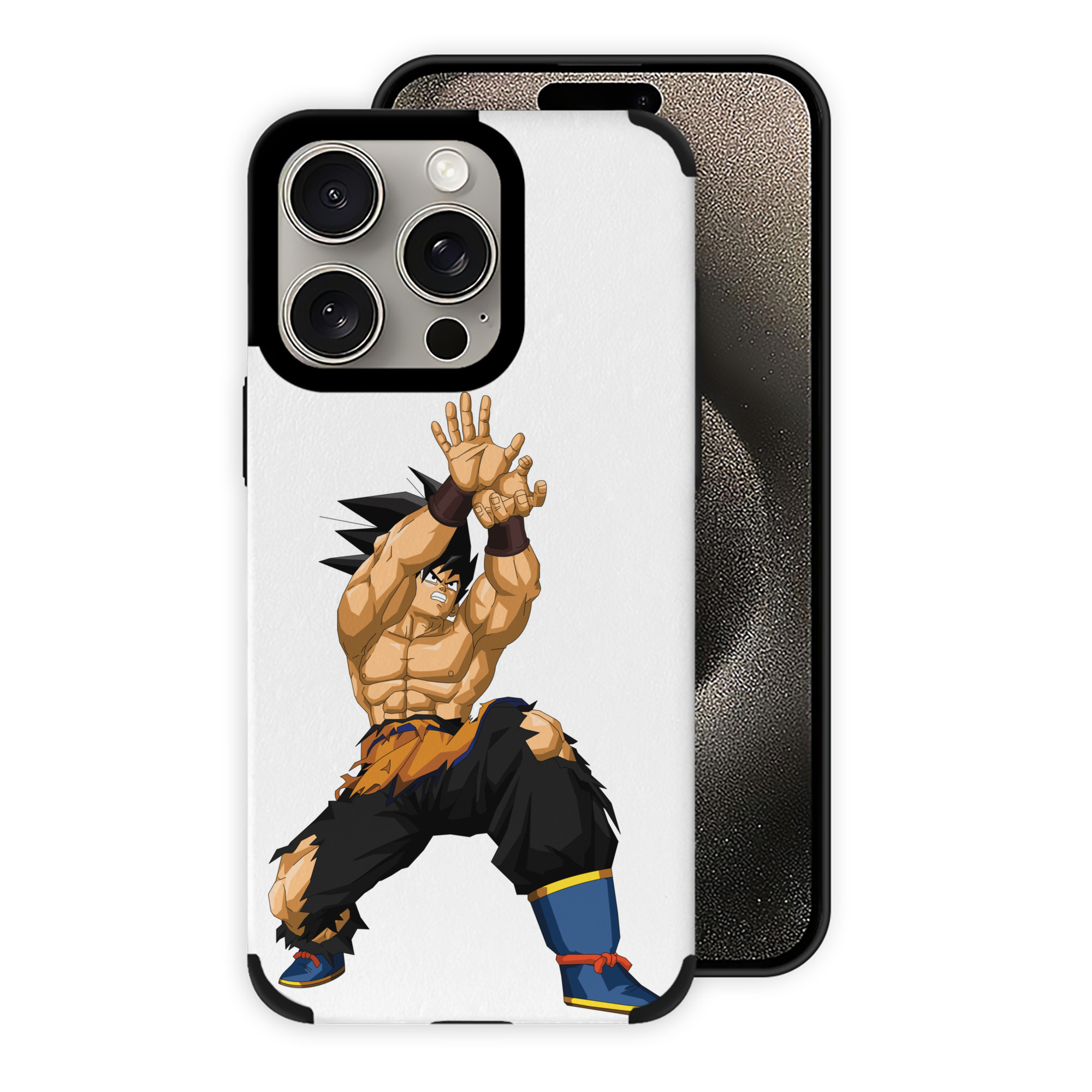 （画像用） ドラゴンボール 孫悟空（そん ごくう）Son Goku カカロット DRAGON BALL Kakarotto 【iPhone15ProMax対応】 PUレザー スマホケース 耐衝撃＆黄変防止