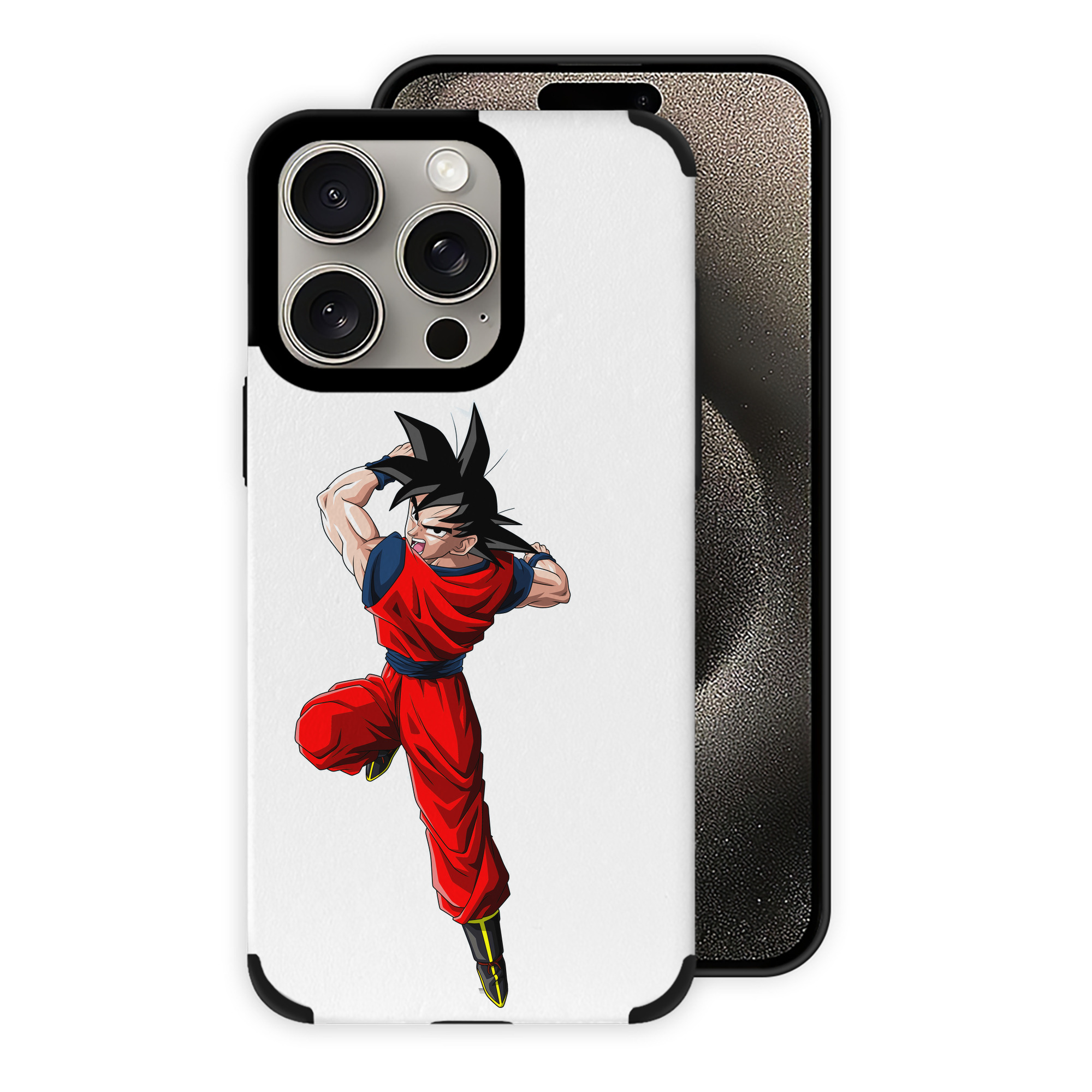 （画像用） ドラゴンボール 孫悟空（そん ごくう）Son Goku カカロット DRAGON BALL Kakarotto 【iPhone15ProMax対応】 PUレザー スマホケース 耐衝撃＆黄変防止