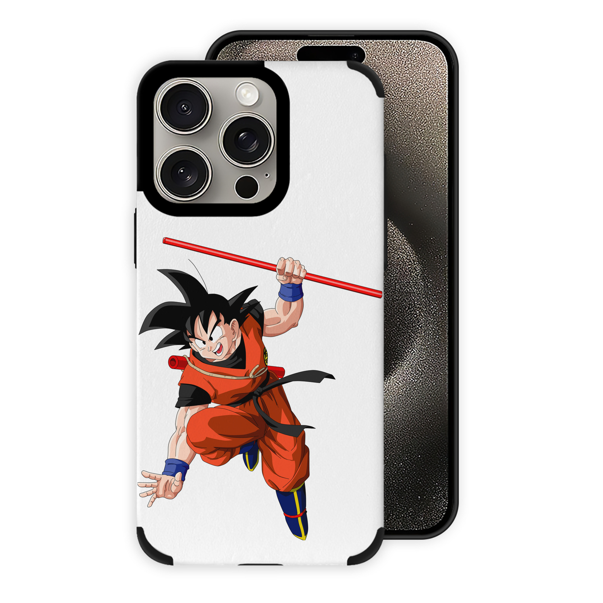 （画像用） ドラゴンボール 孫悟空（そん ごくう）Son Goku カカロット DRAGON BALL Kakarotto 【iPhone15ProMax対応】 PUレザー スマホケース 耐衝撃＆黄変防止