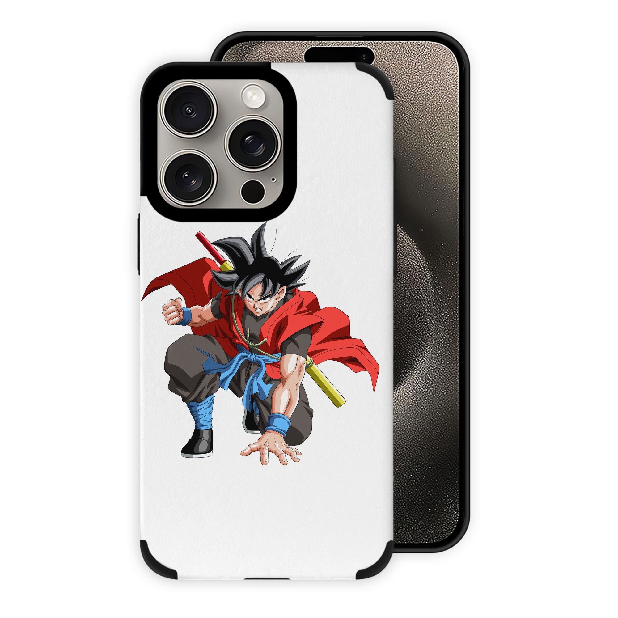 （画像用） ドラゴンボール 孫悟空（そん ごくう）Son Goku カカロット DRAGON BALL Kakarotto 【iPhone15ProMax対応】 PUレザー スマホケース 耐衝撃＆黄変防止