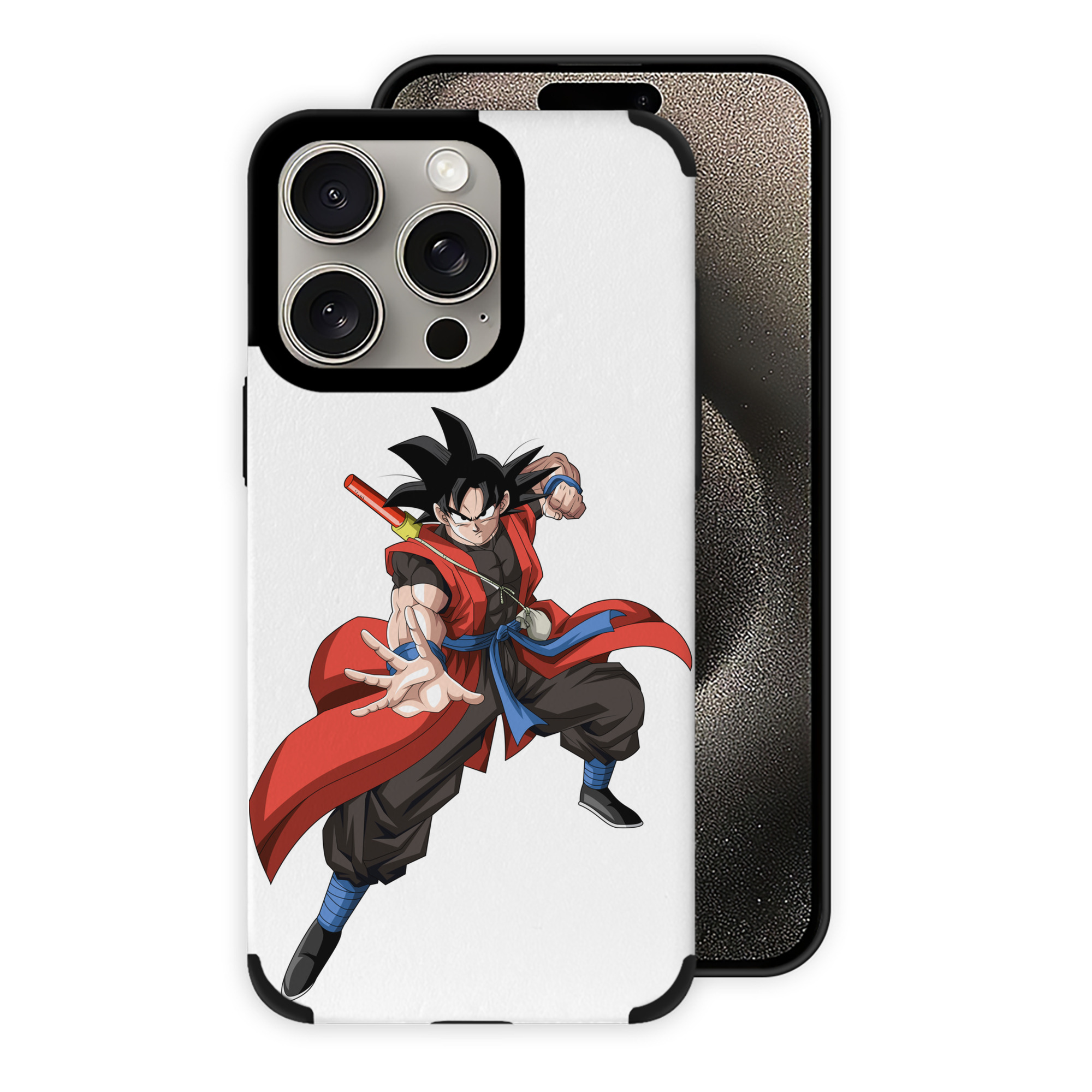 （画像用） ドラゴンボール 孫悟空（そん ごくう）Son Goku カカロット DRAGON BALL Kakarotto 【iPhone15ProMax対応】 PUレザー スマホケース 耐衝撃＆黄変防止