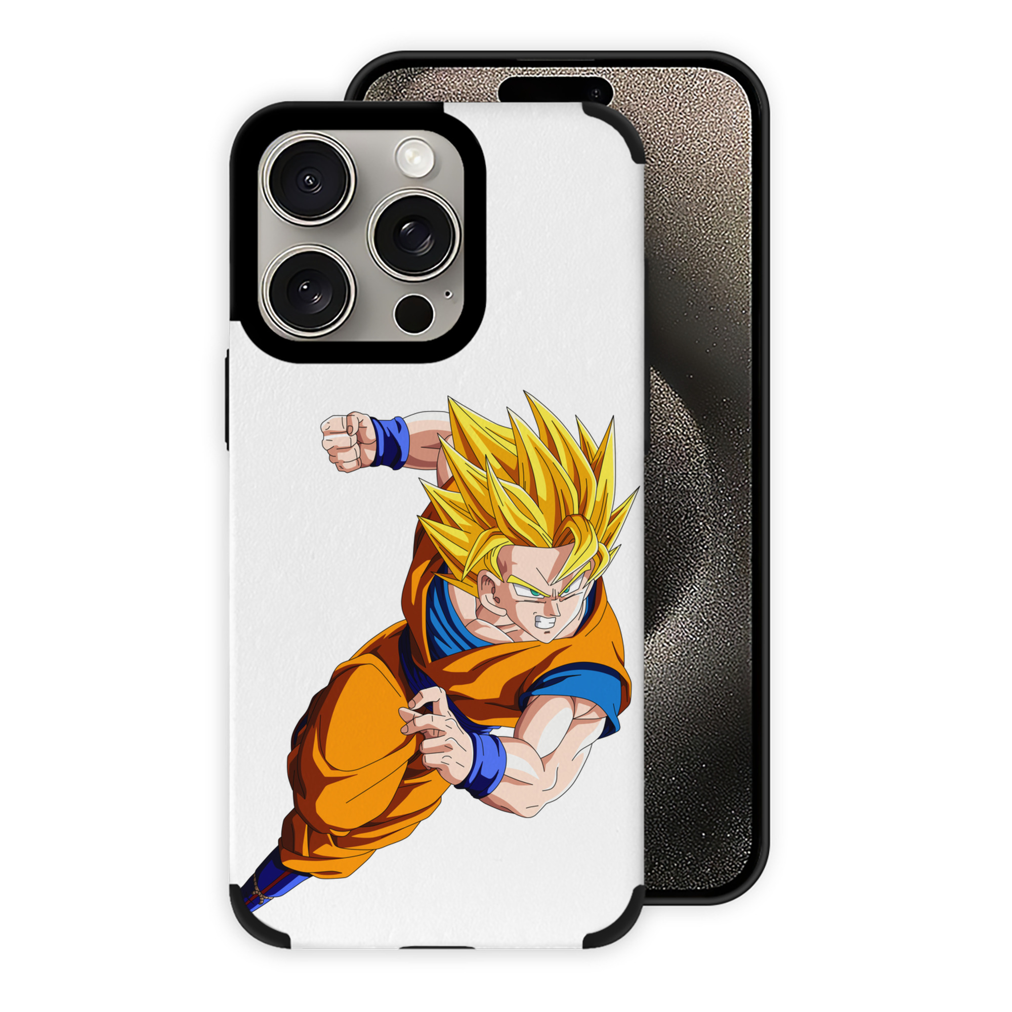 （画像用） ドラゴンボール 孫悟空（そん ごくう）Son Goku カカロット DRAGON BALL Kakarotto 【iPhone15ProMax対応】 PUレザー スマホケース 耐衝撃＆黄変防止