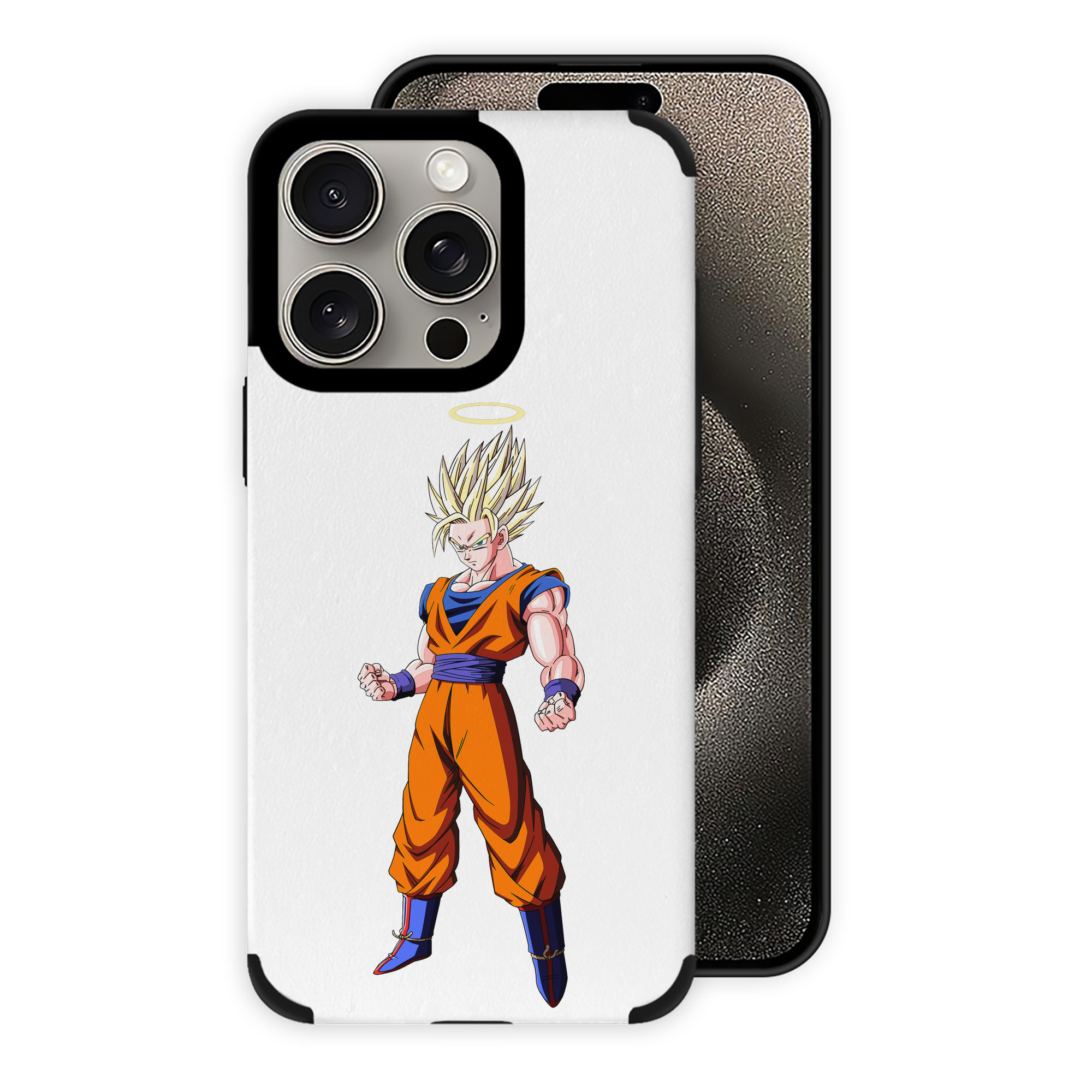 （画像用） ドラゴンボール 孫悟空（そん ごくう）Son Goku カカロット DRAGON BALL Kakarotto 【iPhone15ProMax対応】 PUレザー スマホケース 耐衝撃＆黄変防止