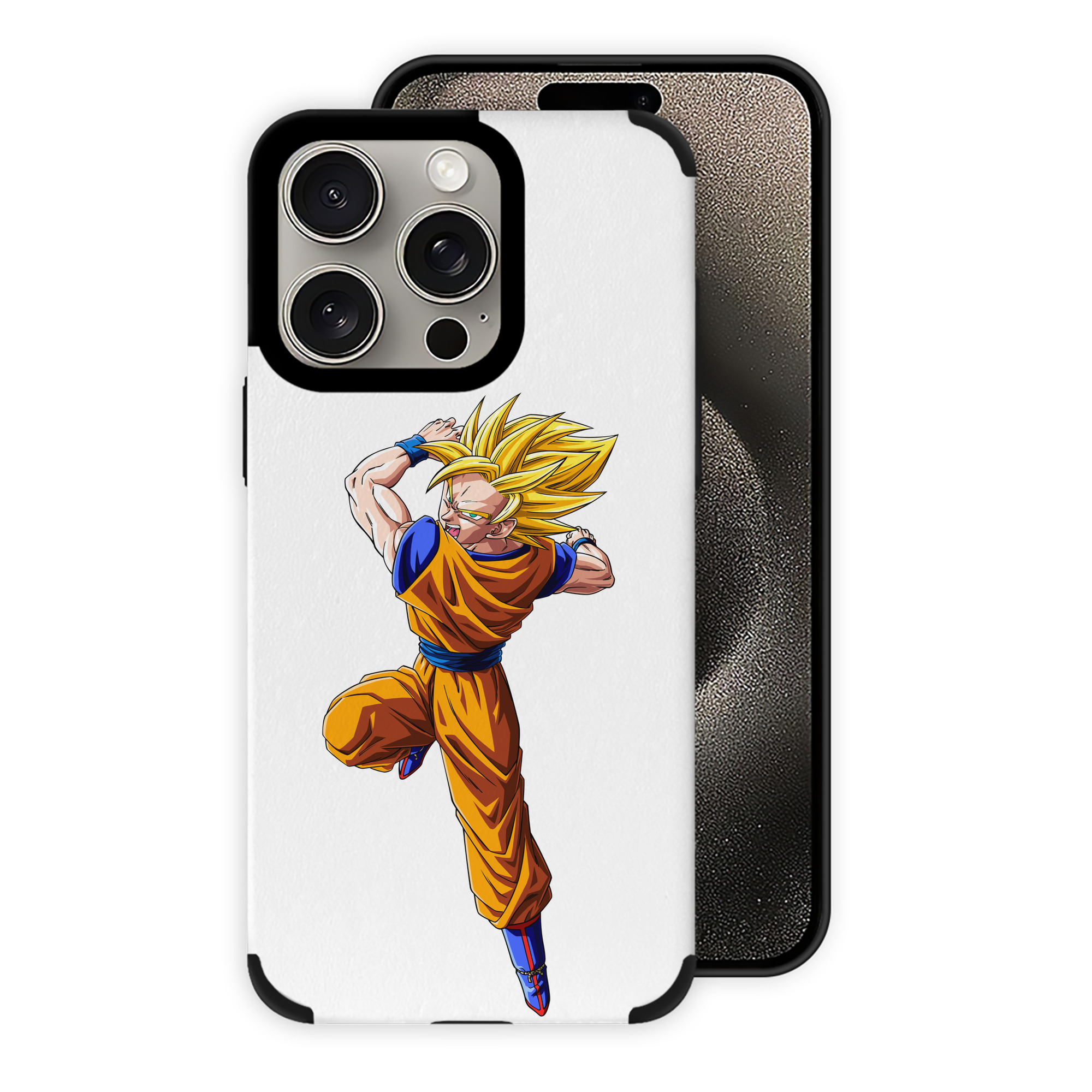 （画像用） ドラゴンボール 孫悟空（そん ごくう）Son Goku カカロット DRAGON BALL Kakarotto 【iPhone15ProMax対応】 PUレザー スマホケース 耐衝撃＆黄変防止