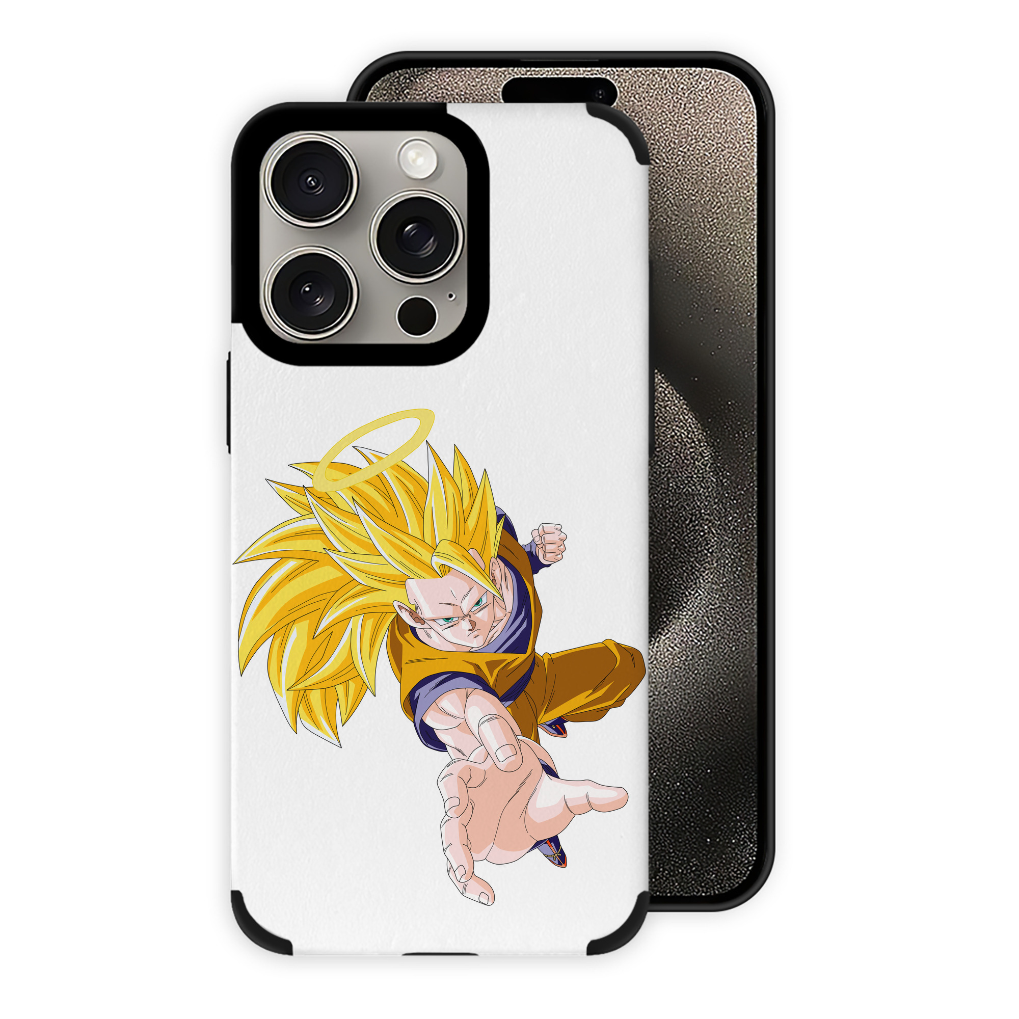 （画像用） ドラゴンボール 孫悟空（そん ごくう）Son Goku カカロット DRAGON BALL Kakarotto 【iPhone15ProMax対応】 PUレザー スマホケース 耐衝撃＆黄変防止