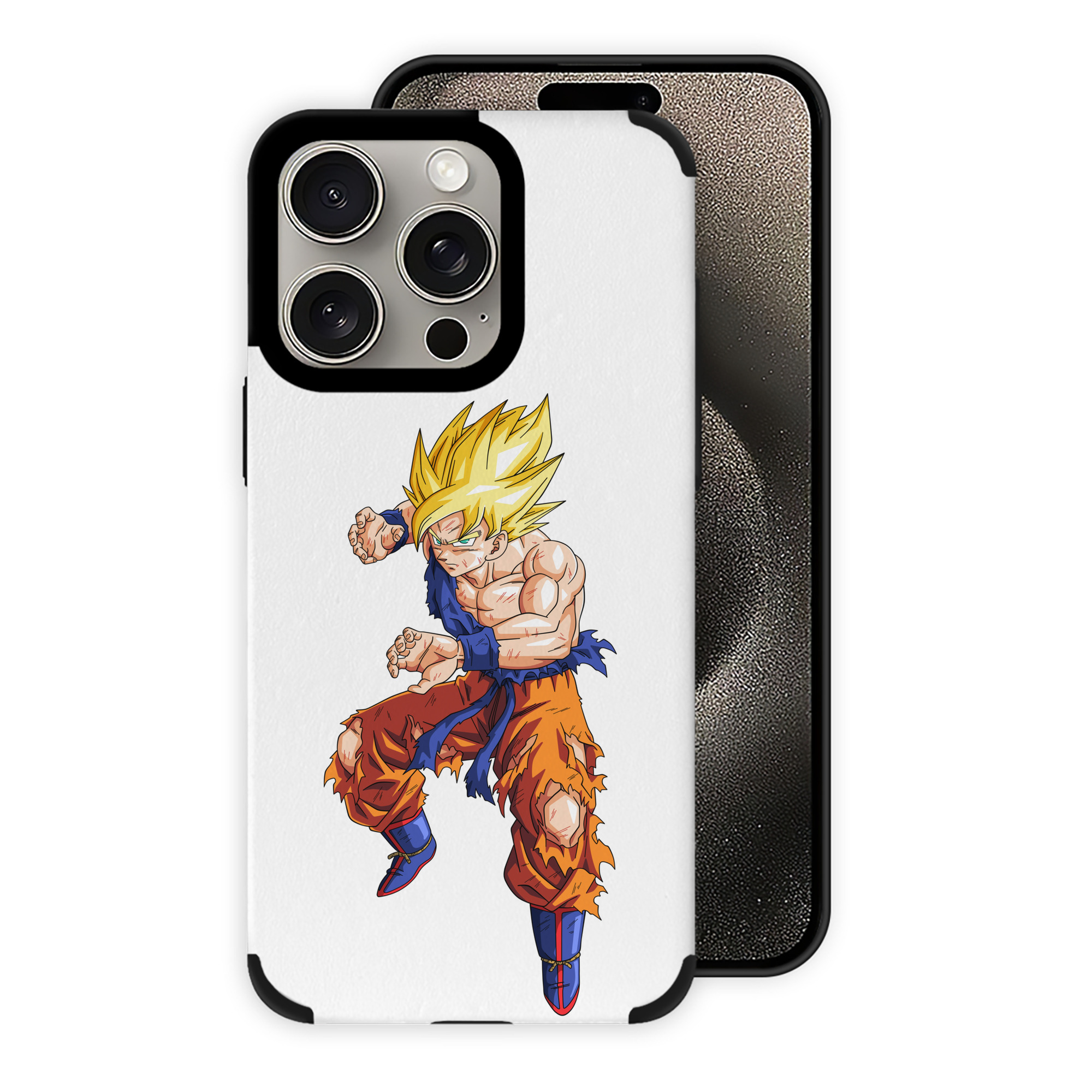 （画像用） ドラゴンボール 孫悟空（そん ごくう）Son Goku カカロット DRAGON BALL Kakarotto 【iPhone15ProMax対応】 PUレザー スマホケース 耐衝撃＆黄変防止