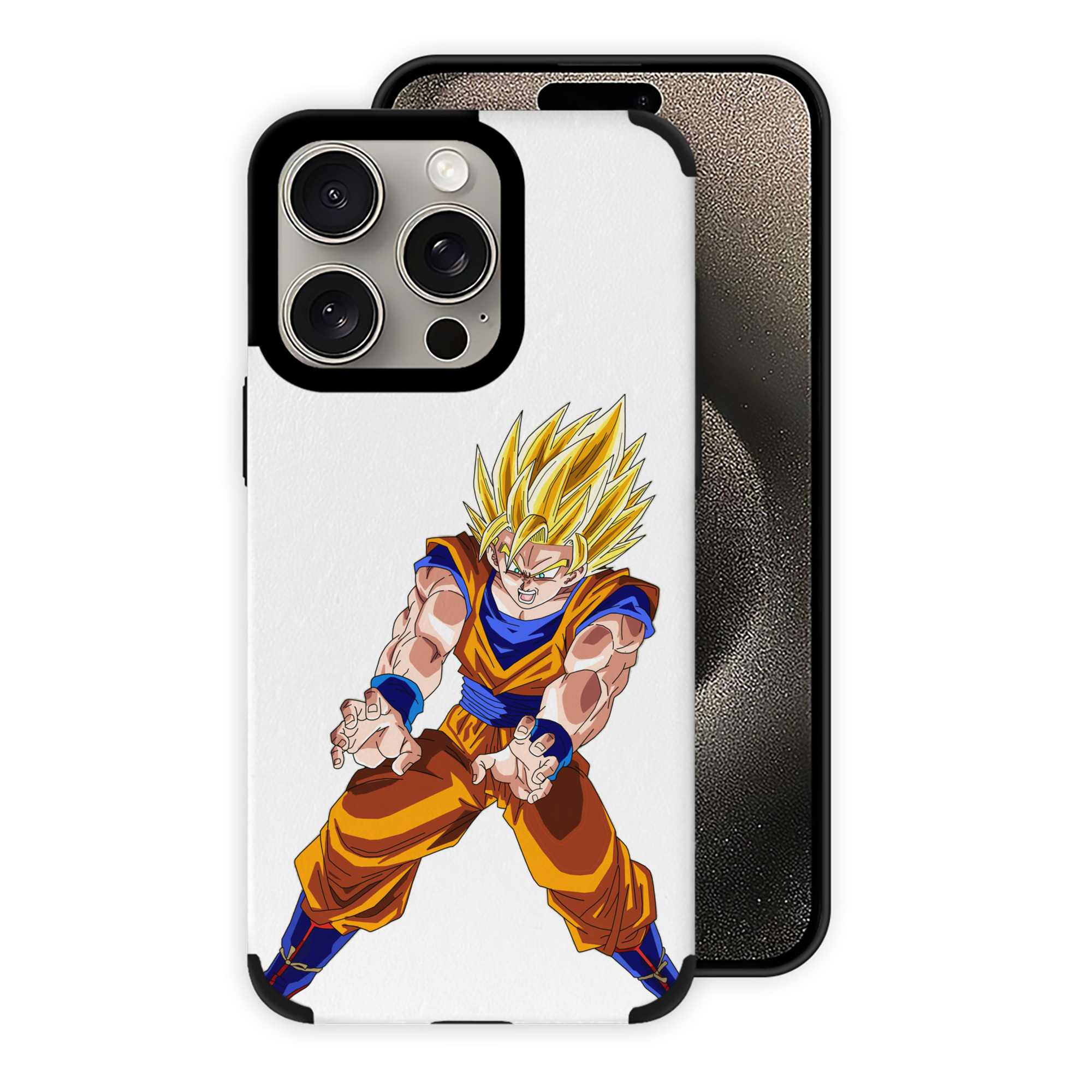 （画像用） ドラゴンボール 孫悟空（そん ごくう）Son Goku カカロット DRAGON BALL Kakarotto 【iPhone15ProMax対応】 PUレザー スマホケース 耐衝撃＆黄変防止