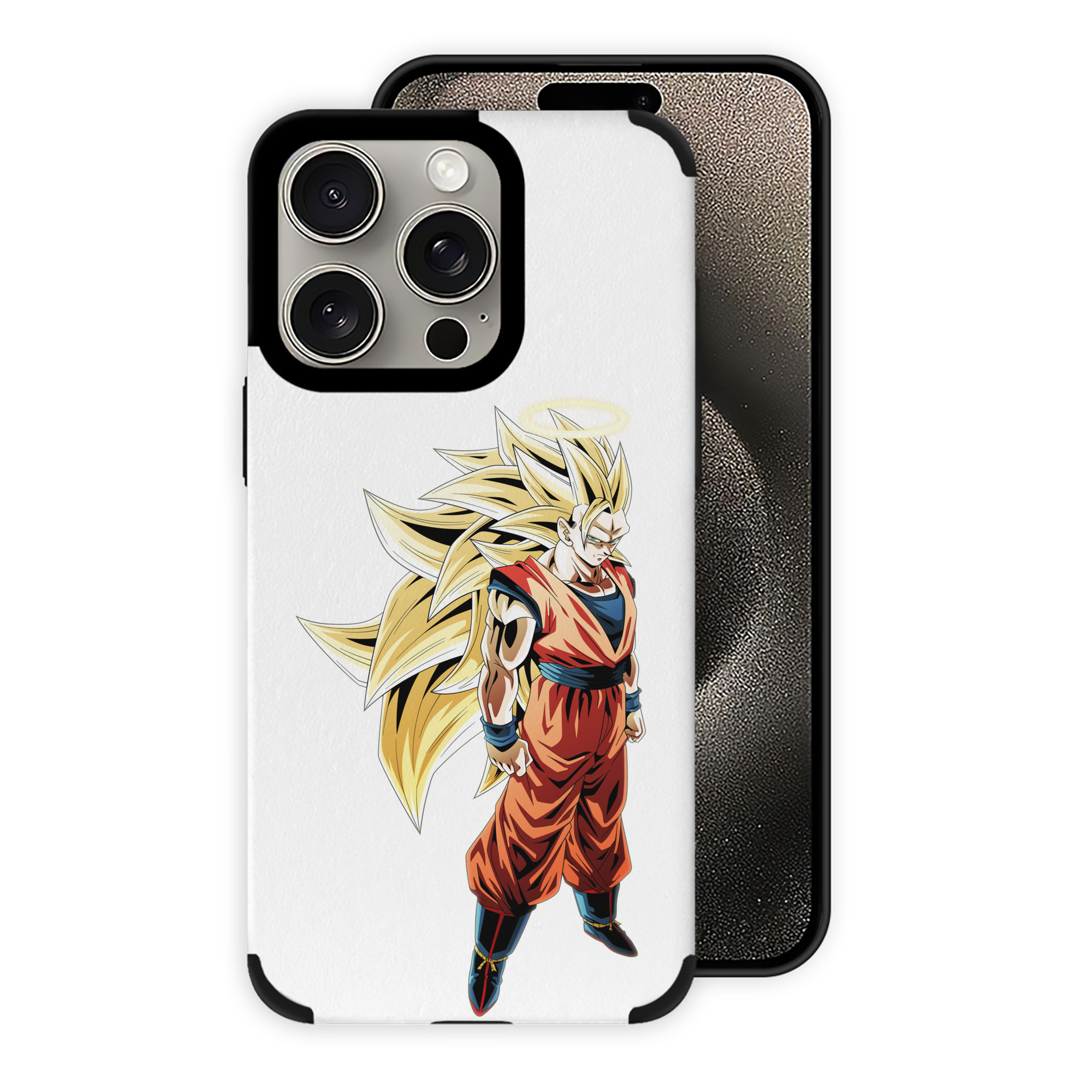 （画像用） ドラゴンボール 孫悟空（そん ごくう）Son Goku カカロット DRAGON BALL Kakarotto 【iPhone15ProMax対応】 PUレザー スマホケース 耐衝撃＆黄変防止