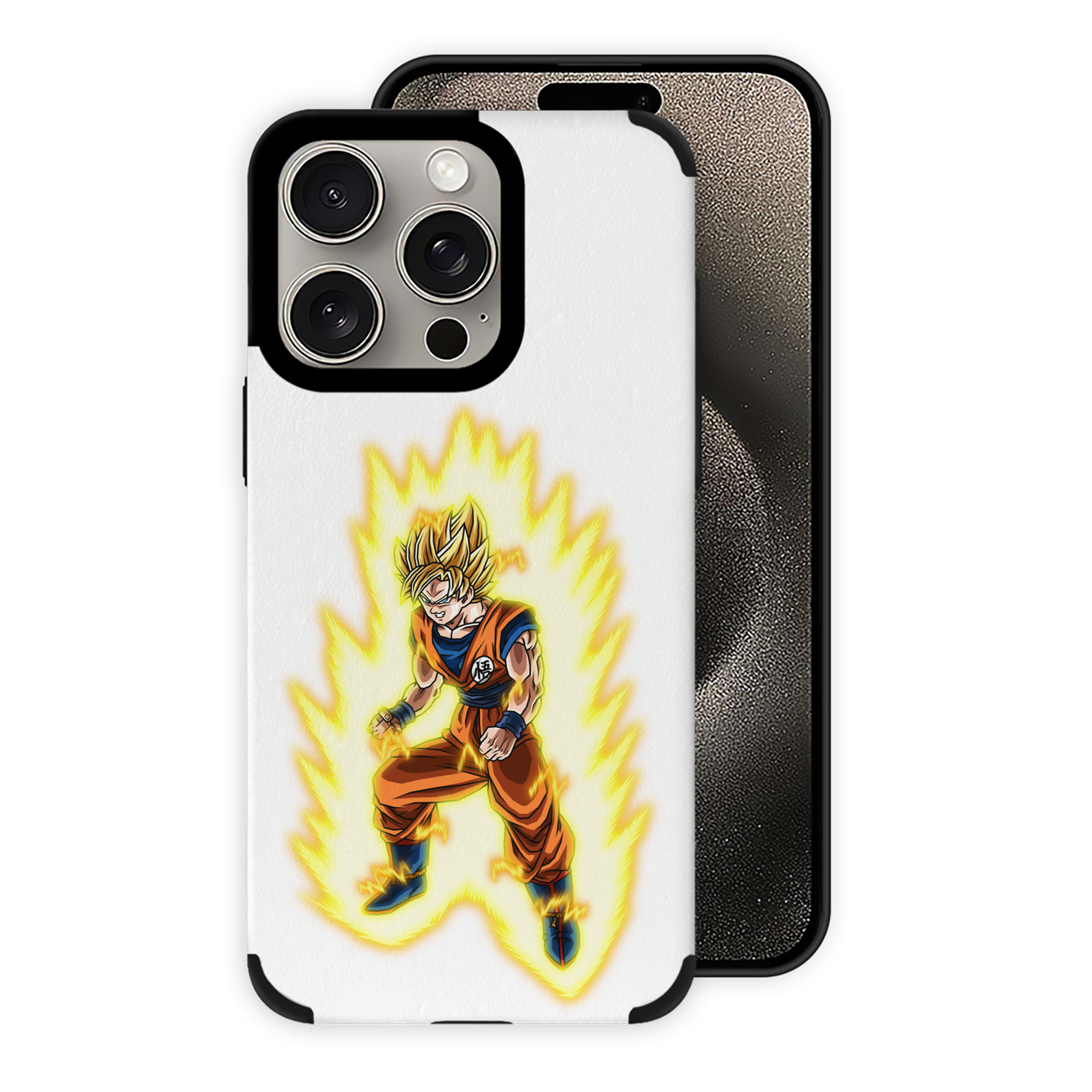 （画像用） ドラゴンボール 孫悟空（そん ごくう）Son Goku カカロット DRAGON BALL Kakarotto 【iPhone15ProMax対応】 PUレザー スマホケース 耐衝撃＆黄変防止