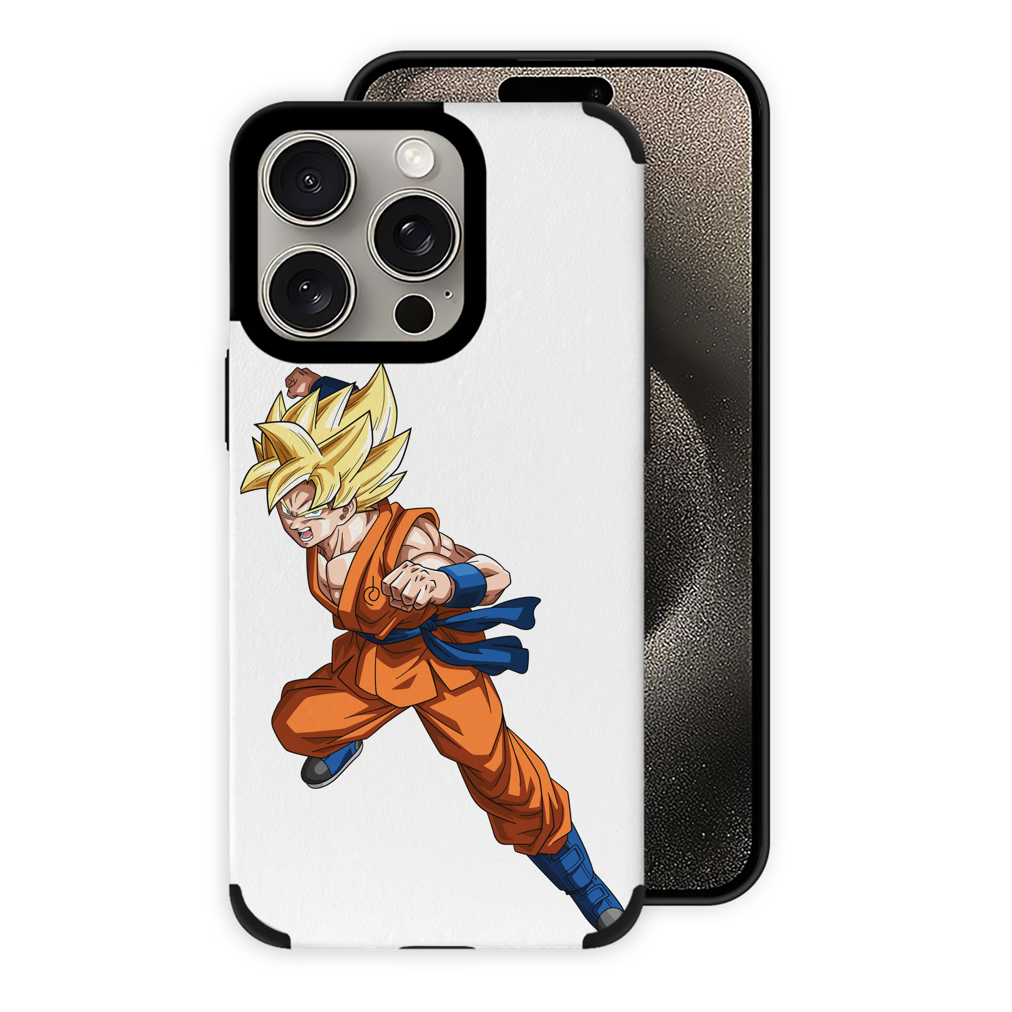 （画像用） ドラゴンボール 孫悟空（そん ごくう）Son Goku カカロット DRAGON BALL Kakarotto 【iPhone15ProMax対応】 PUレザー スマホケース 耐衝撃＆黄変防止
