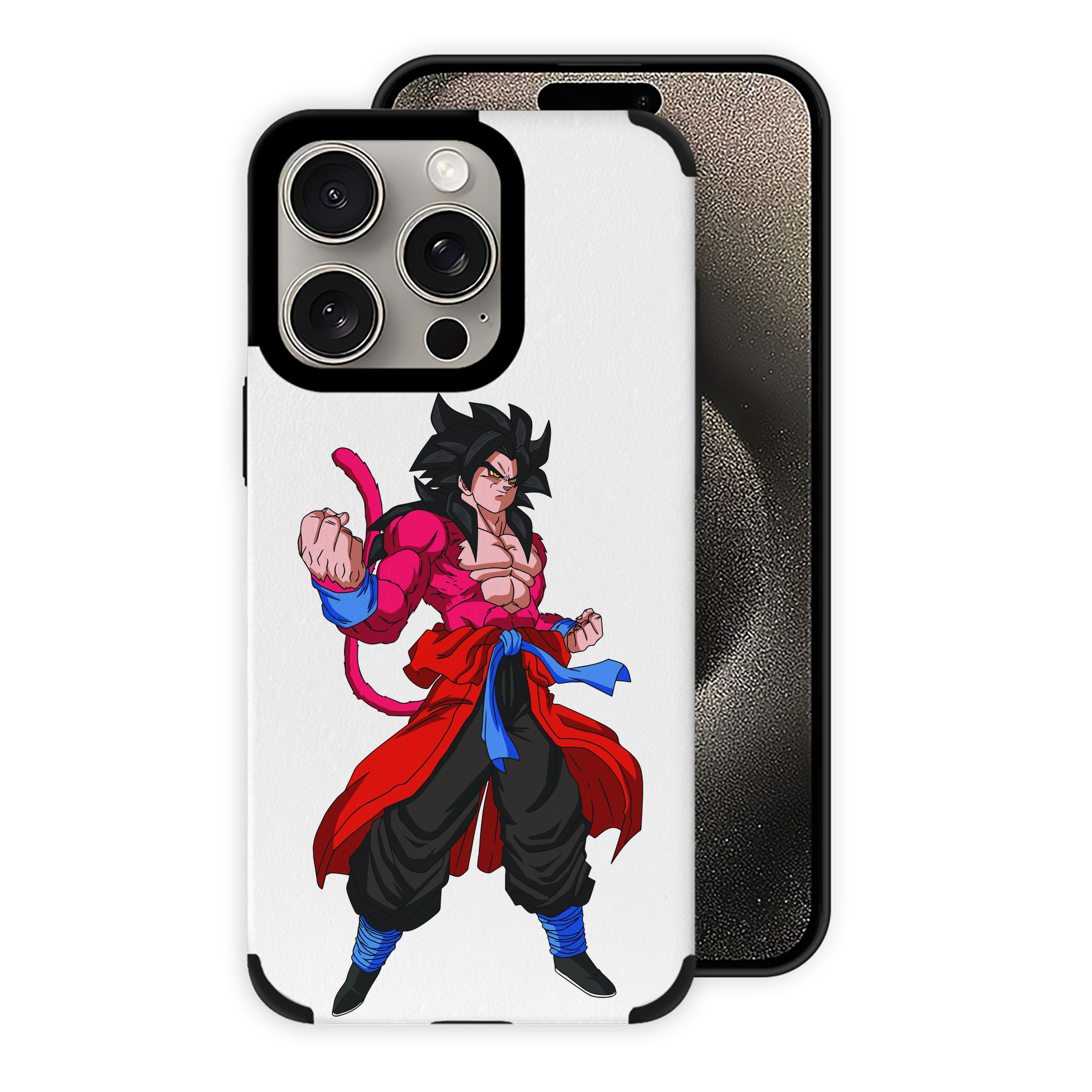 （画像用） ドラゴンボール 孫悟空（そん ごくう）Son Goku カカロット DRAGON BALL Kakarotto 【iPhone15ProMax対応】 PUレザー スマホケース 耐衝撃＆黄変防止