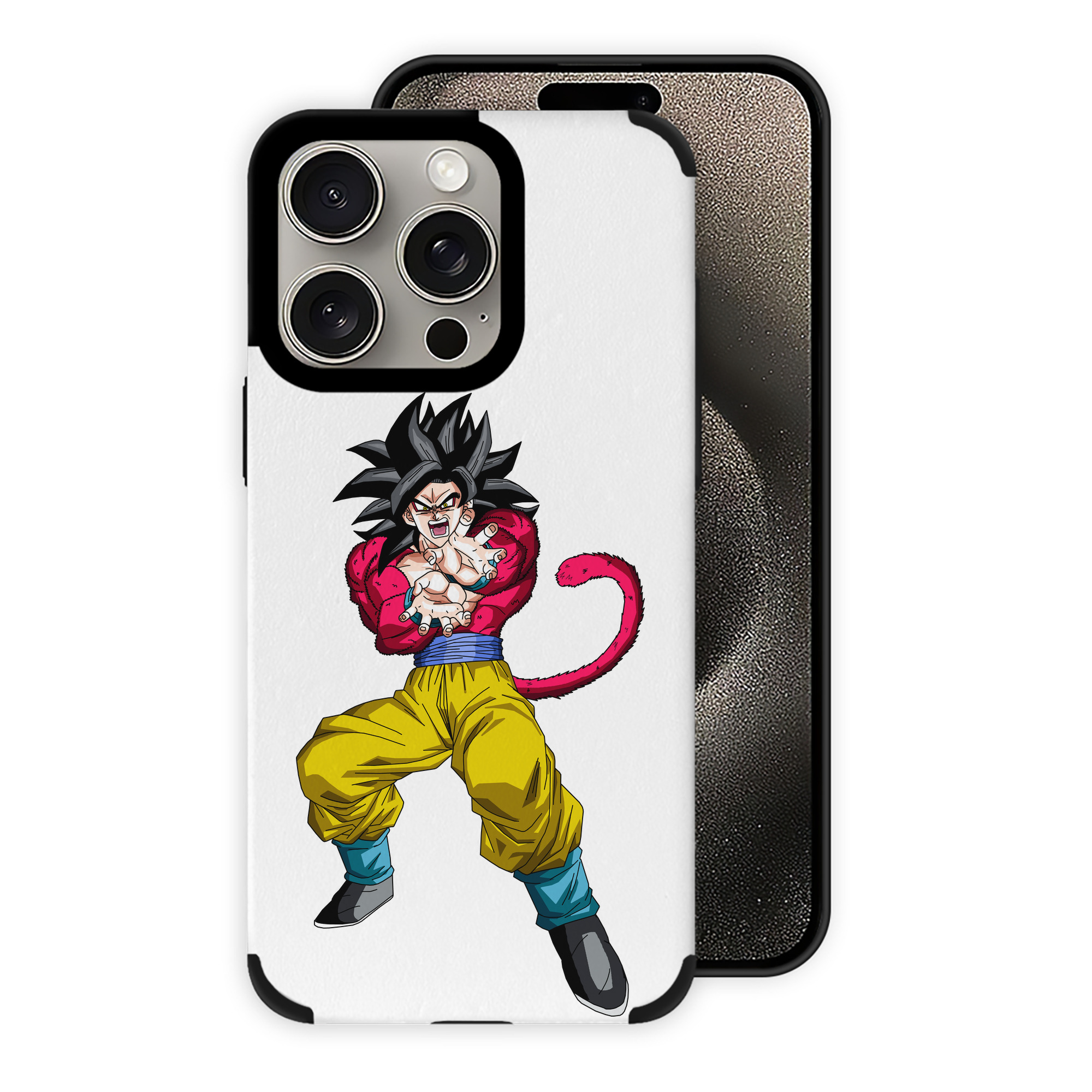 （画像用） ドラゴンボール 孫悟空（そん ごくう）Son Goku カカロット DRAGON BALL Kakarotto 【iPhone15ProMax対応】 PUレザー スマホケース 耐衝撃＆黄変防止
