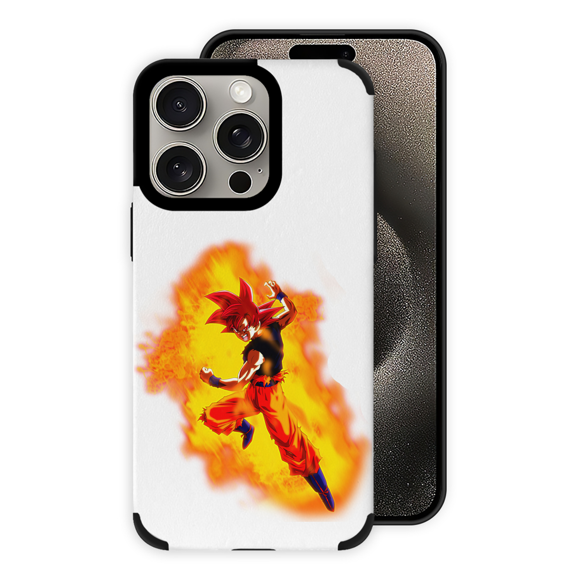 （画像用） ドラゴンボール 孫悟空（そん ごくう）Son Goku カカロット DRAGON BALL Kakarotto 【iPhone15ProMax対応】 PUレザー スマホケース 耐衝撃＆黄変防止